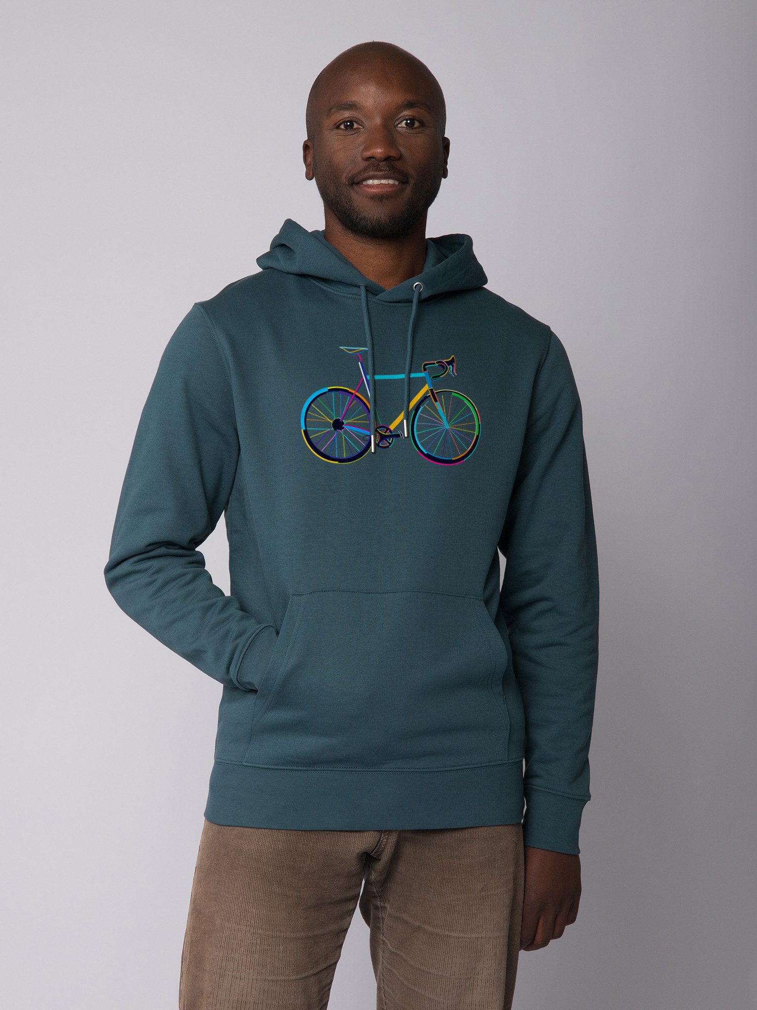 wat? Apparel Hoodie Fahrrad by night