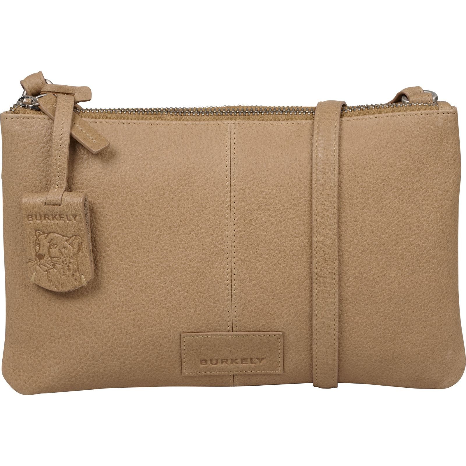 Burkely Umhängetasche Double Pocket Zip, aus echtem Leder