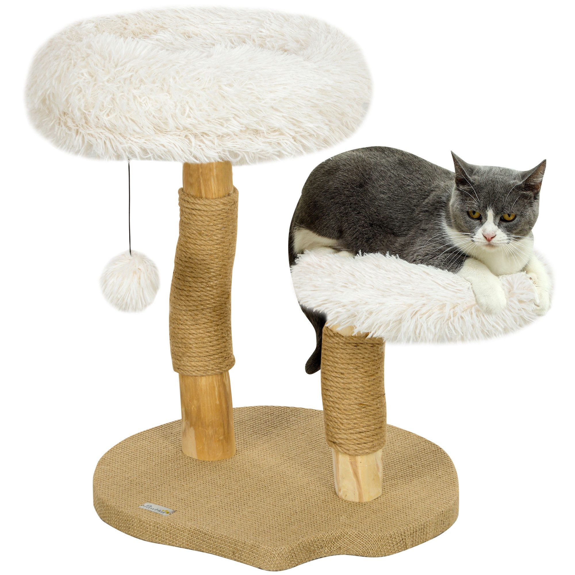 Kratzbaum 72 cm hoch, mit Spielball, Betten, Katzenkratzbrett