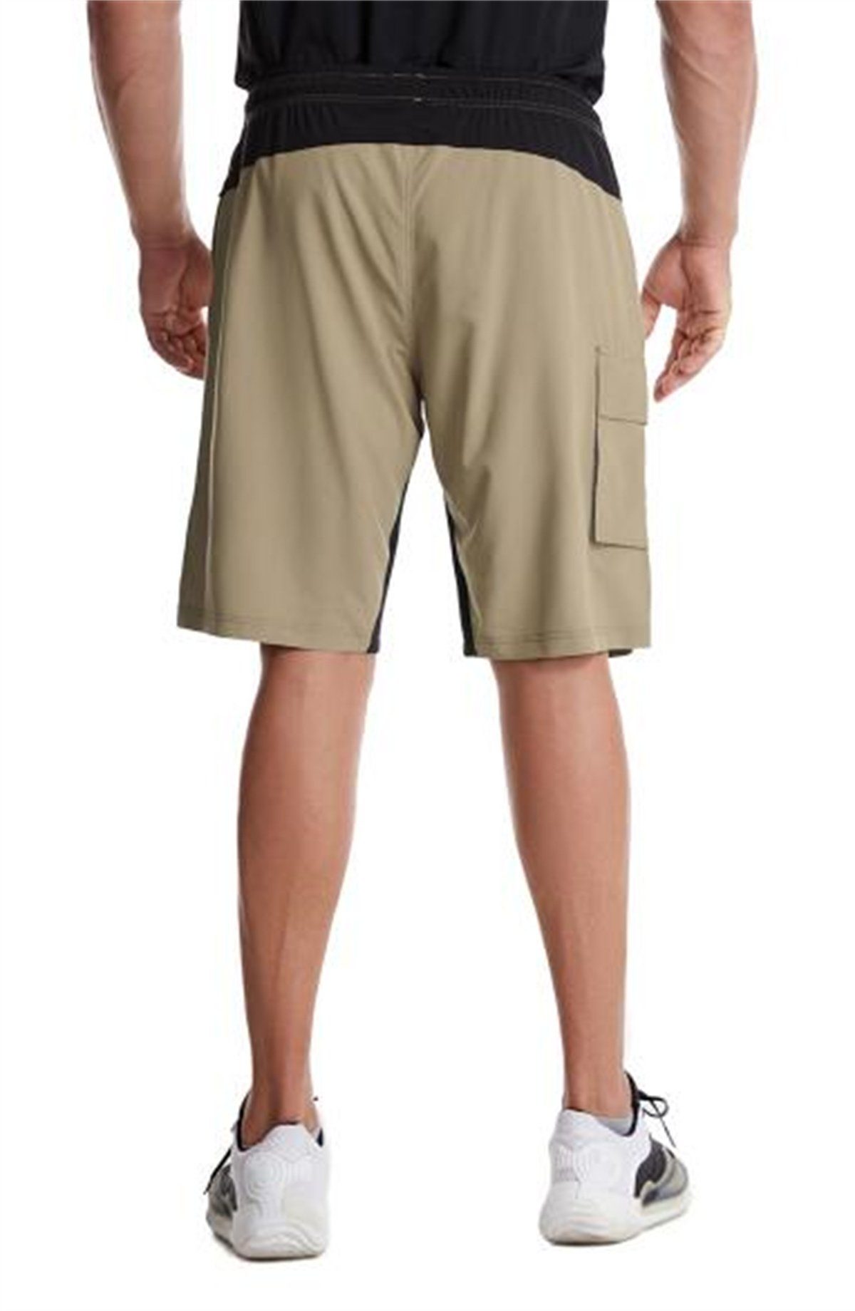 Cargoshorts feuchtigkeitsabsorbierende Schnell atmungsaktive, Große, lockere, trocknende, lässige Herren für Discaver Khaki Vier-Wege-Stretch-Wanderhose