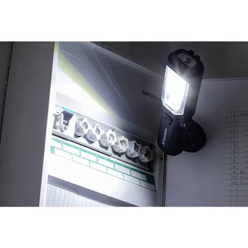 Maximus LED Arbeitsleuchte Magent Aufhängehaken, Campinglaterne, wiederaufladbare Akku/ Batterien, USB-Powerbank-Funktion