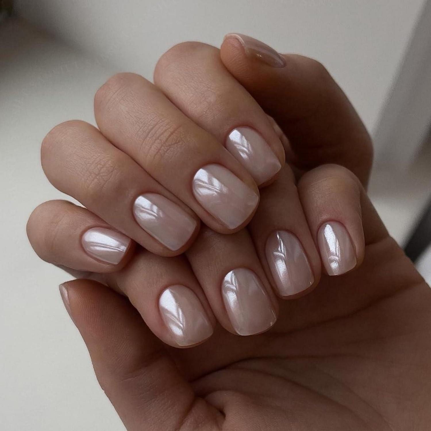 LuxusKollektion Kunstfingernägel Nägel Press On Glitzer Kurz Eckig Bling Acryl Fake 24 Chrome Weiß