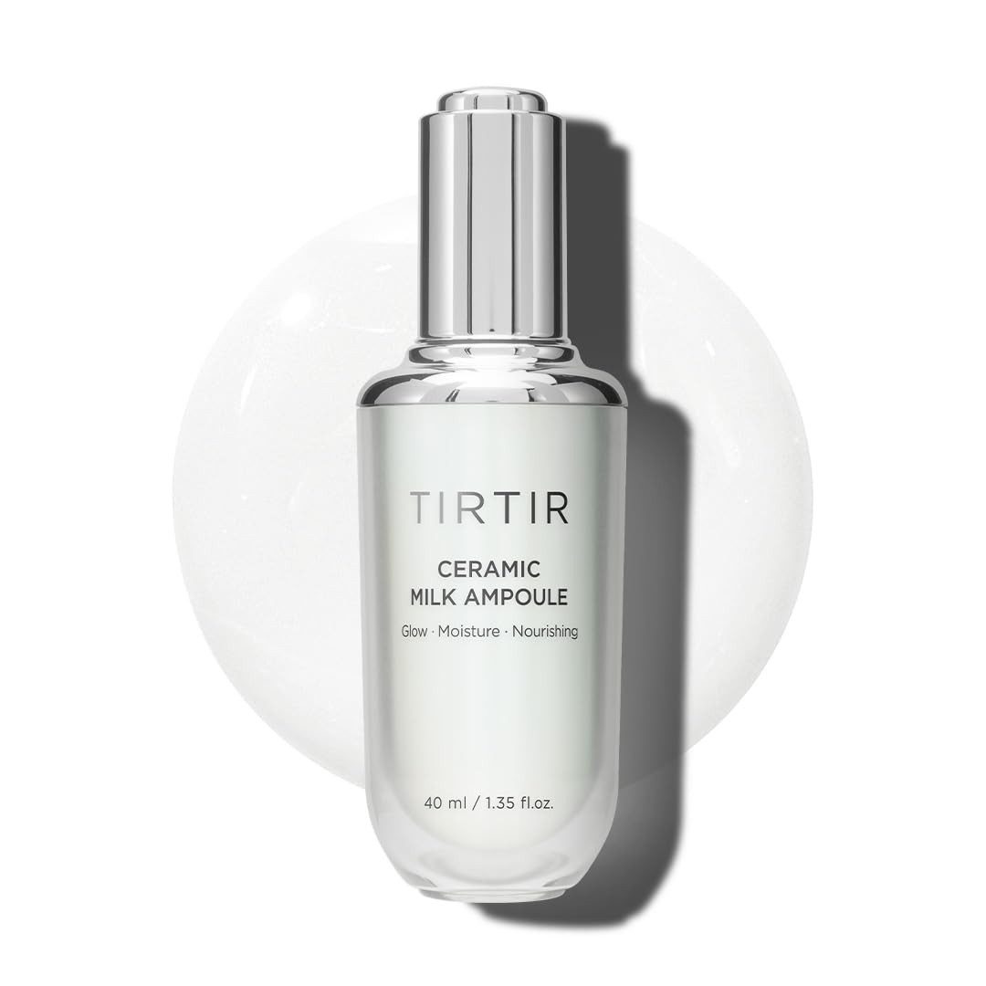 TIRTIR Gesichtsserum Ceramic Milk Ampoule 40ml – veganes Feuchtigkeits-Serum mit 6-fach Ceramid & Squalan für starke Hautbarriere, milchige Textur, koreanische, Skincare, intensiver Glow, für trockene & empfindliche Haut