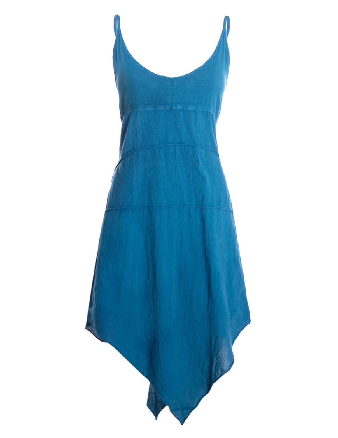 Vishes Zipfelkleid Elfenkleid Damen Asymmetrisch Zipfelsaum Spaghettiträger Boho Alternative Mode, Boho, Hippie, Ethno, Festival