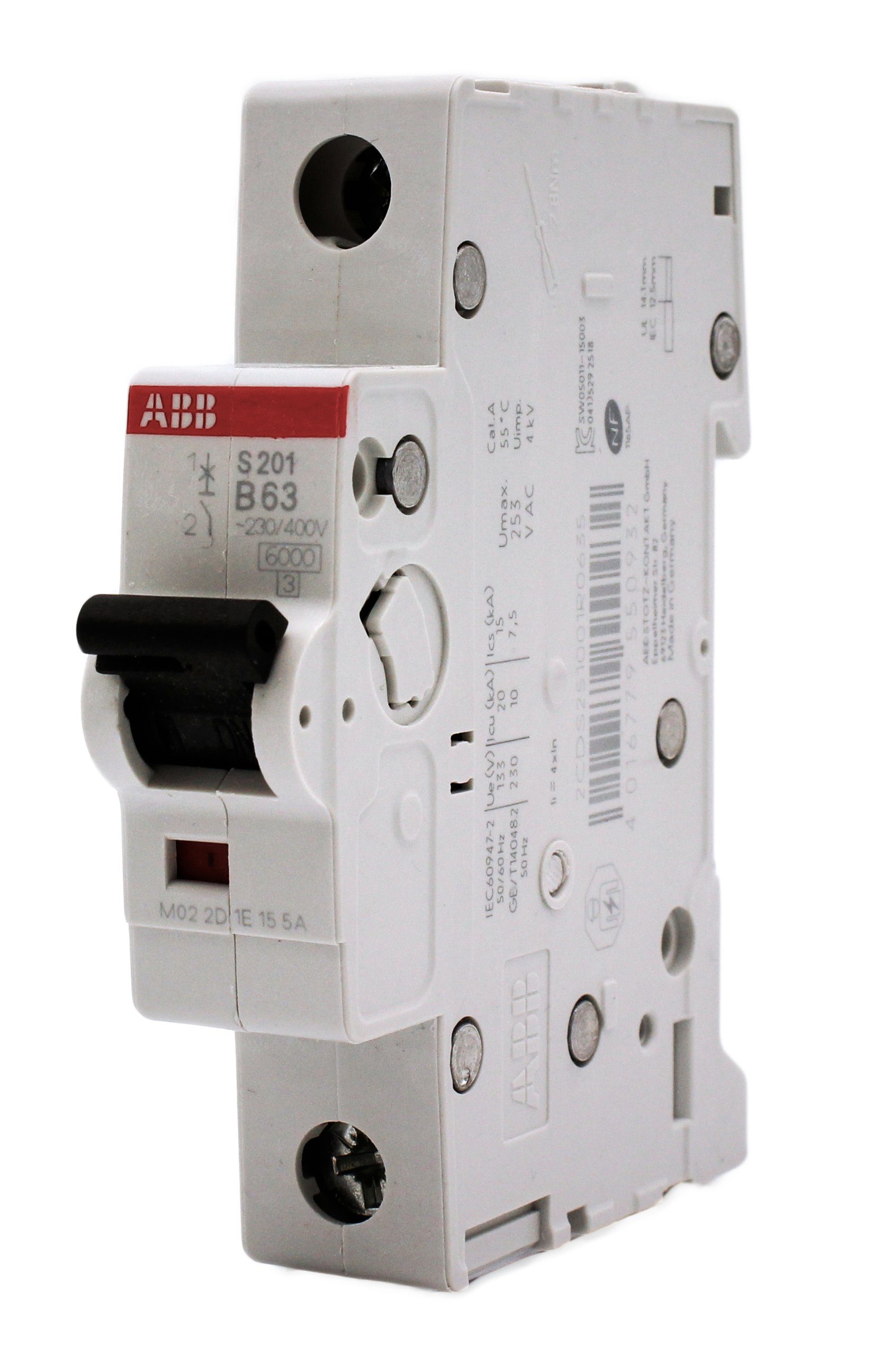 Schalter ABB 63A 6kA ABB B63 / S201-B63 Leitungsschutzschalter LS-Schalter