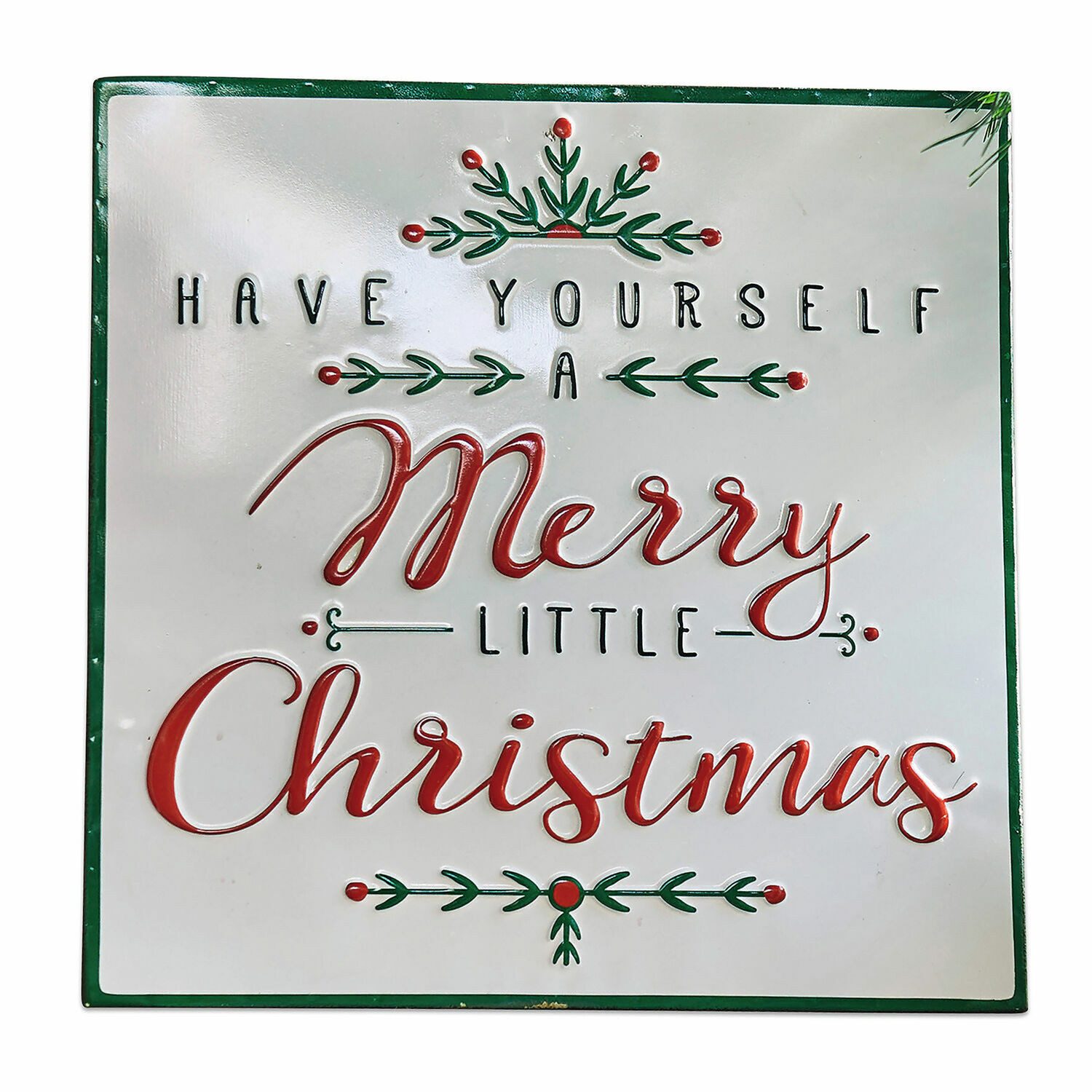 Mirabeau Weihnachtsfigur Deko-Schild Merry Merry weiß (kein Set, kein Set), Weihnachten, Winter, Festtage, Schöner 3D-Print