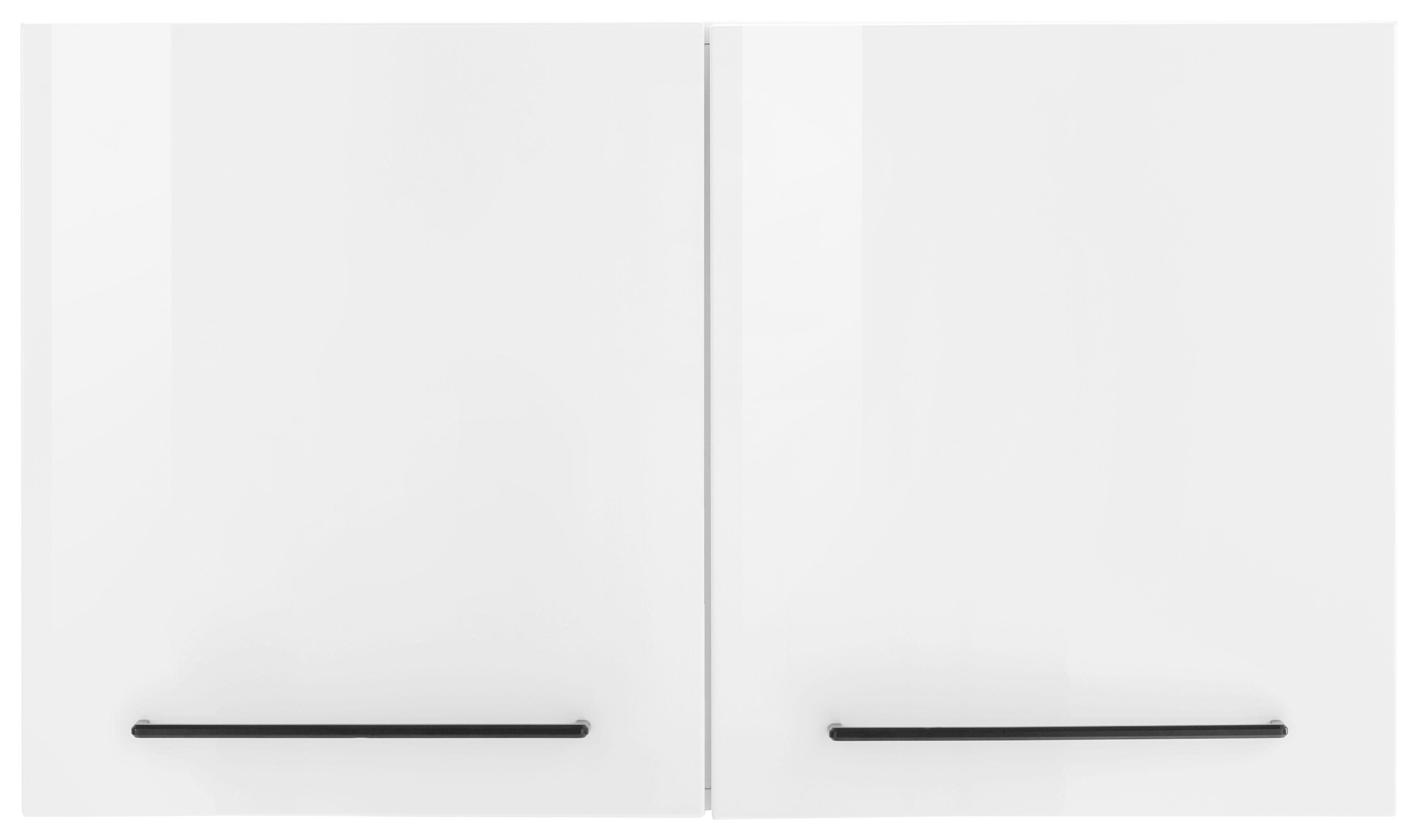 KOCHSTATION Hängeschrank KS-Tulsa 100 cm breit, 57 cm hoch, 2 Türen, schwarzer Metallgriff, MDF Front