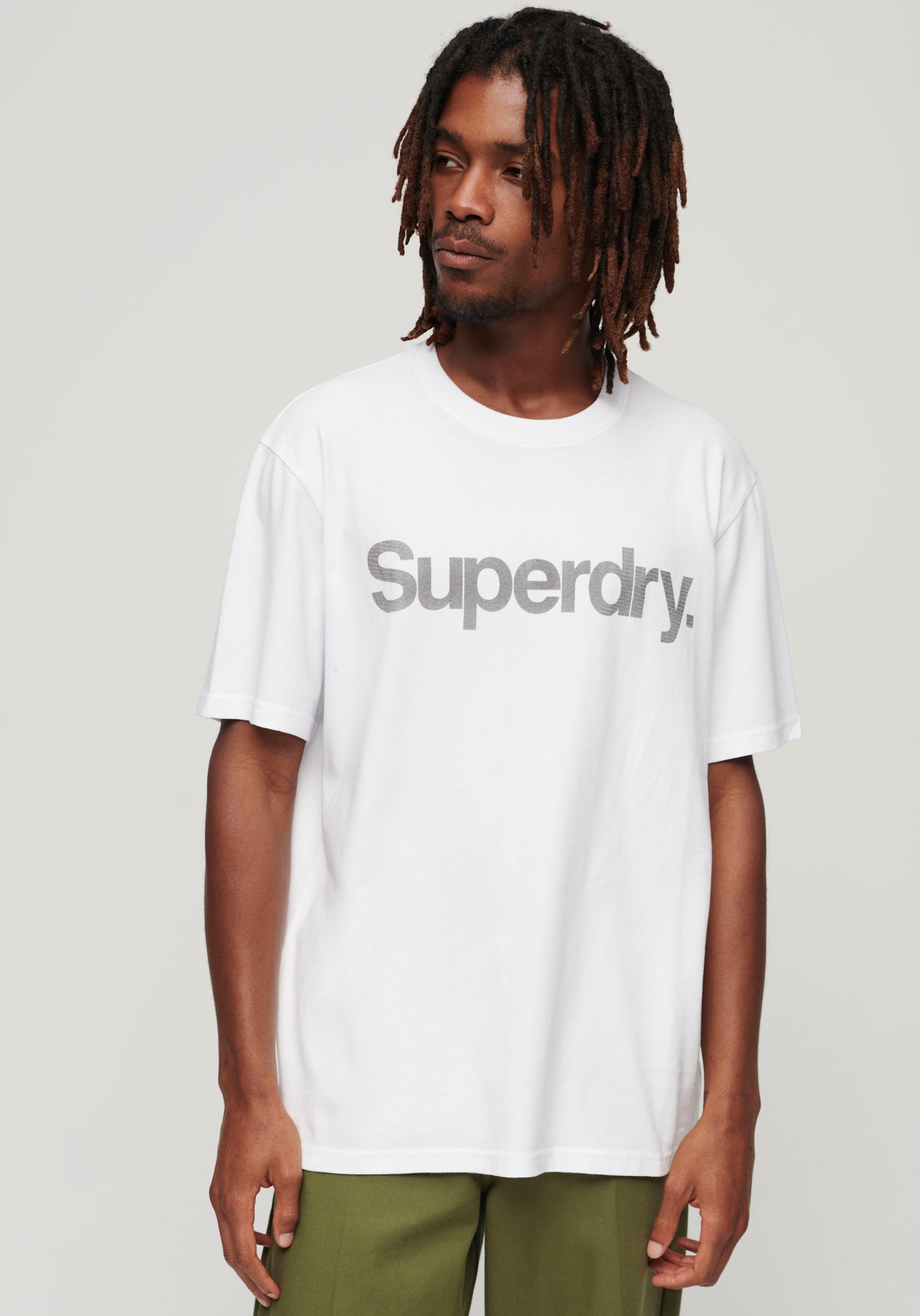 Superdry T-Shirt CORE LOGO CITY LOOSE TEE optic