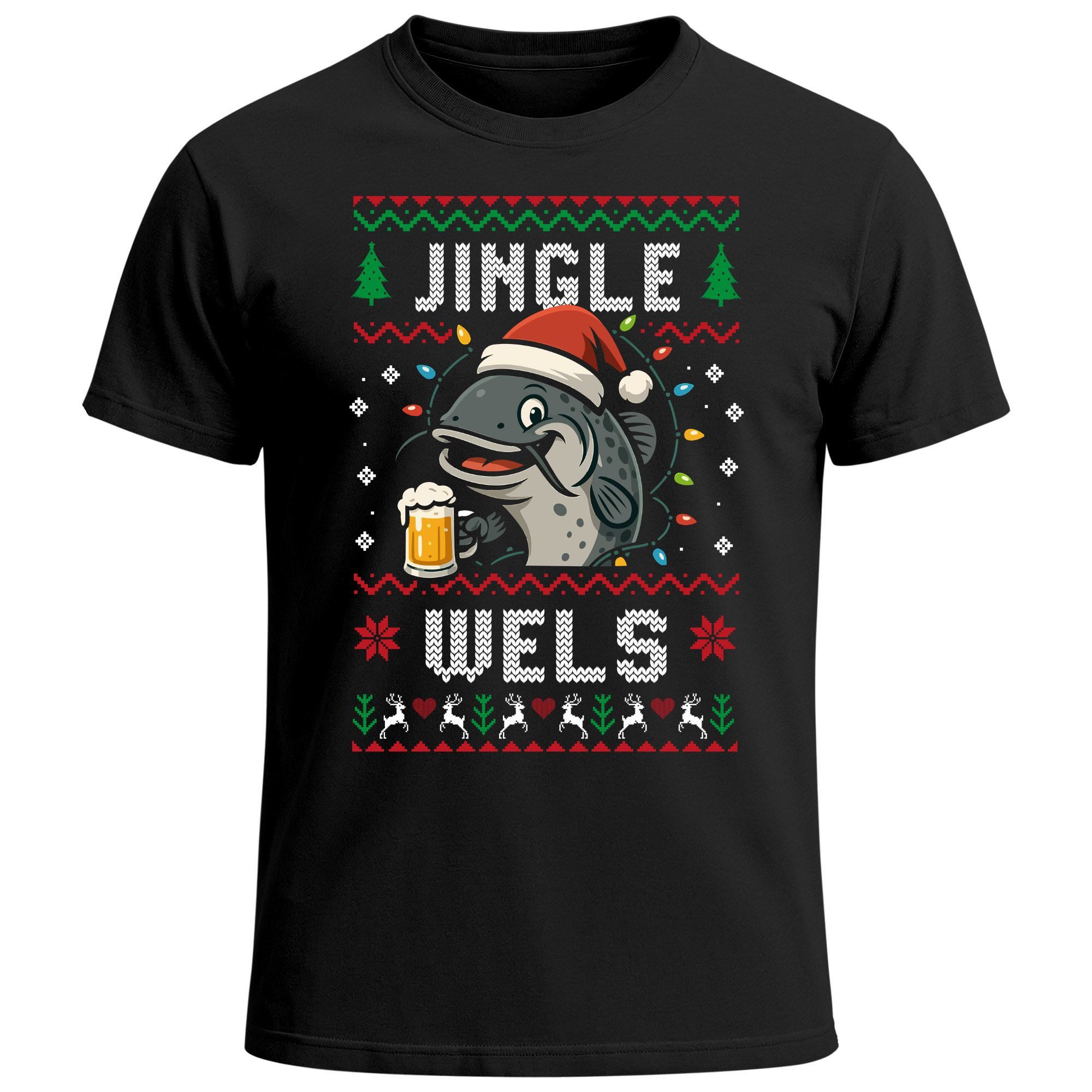 Print-Shirt Herren T-Shirt Weihnachten Spruch Wortspiel lustig Jingle Wels Ugly