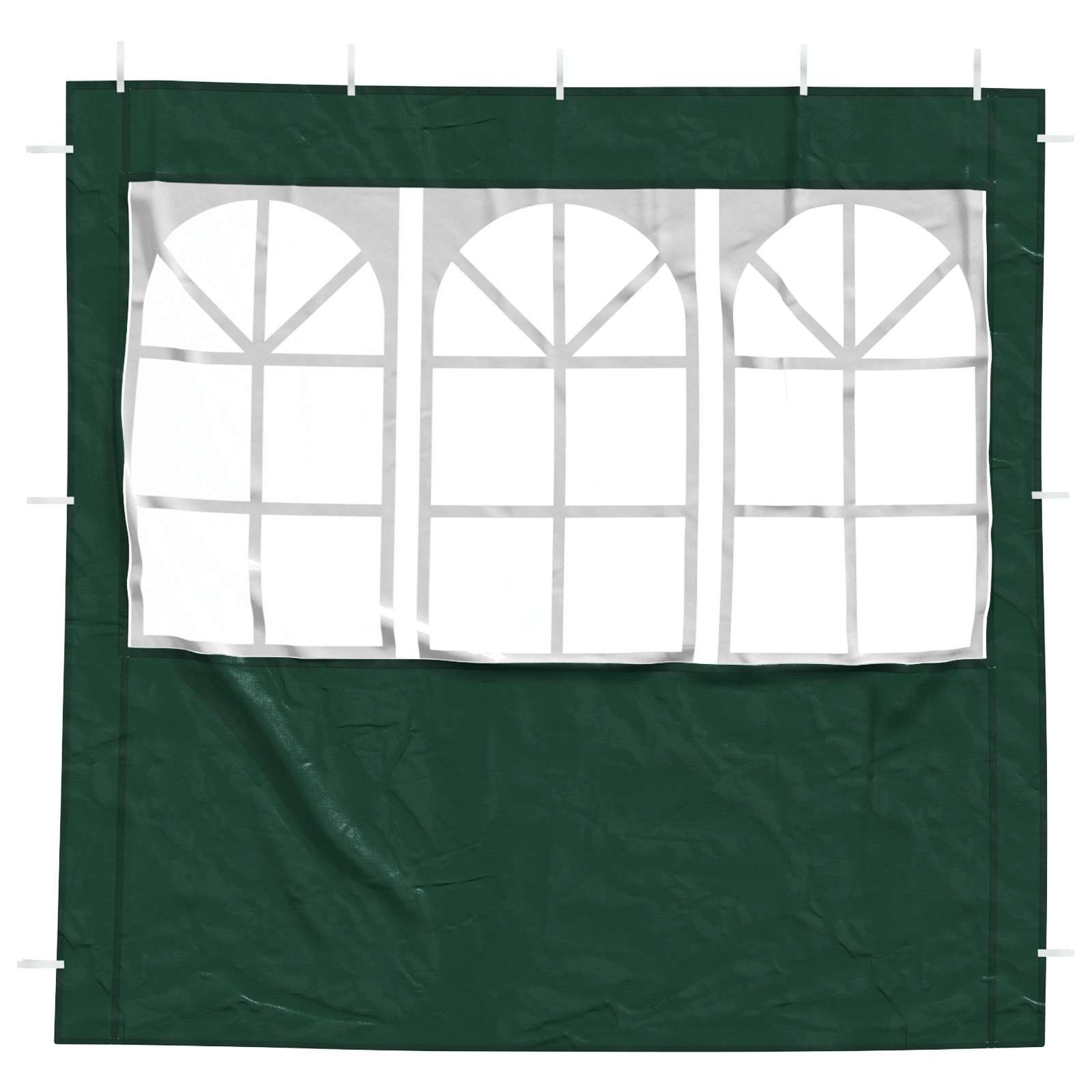 vidaXL Partyzelt Party Zelt Seitenteil 2 pcs 200 x 195 cm Grün PE und Stahl