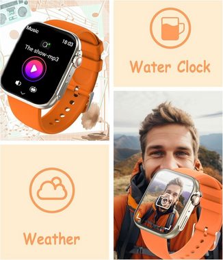 Fitonme Smartwatch (Android iOS), Damen & herren sprachassistent wasserdicht schrittzähler aktivitäts