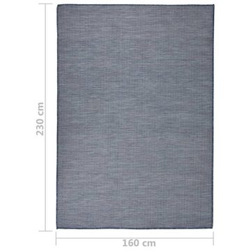 Teppich Outdoor-Flachgewebe 160x230 cm Blau, furnicato, Rechteckig
