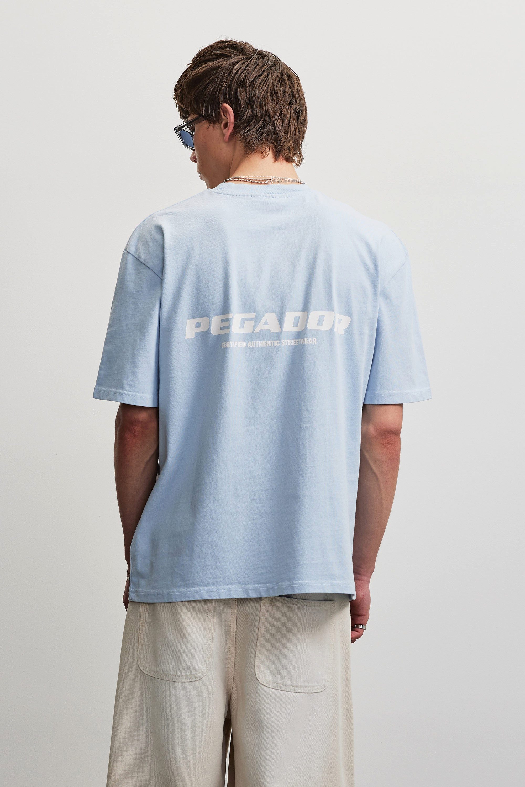 PEGADOR Rundhalsshirt COLNE LOGO OVERSIZED TEE Baumwolle, oversize