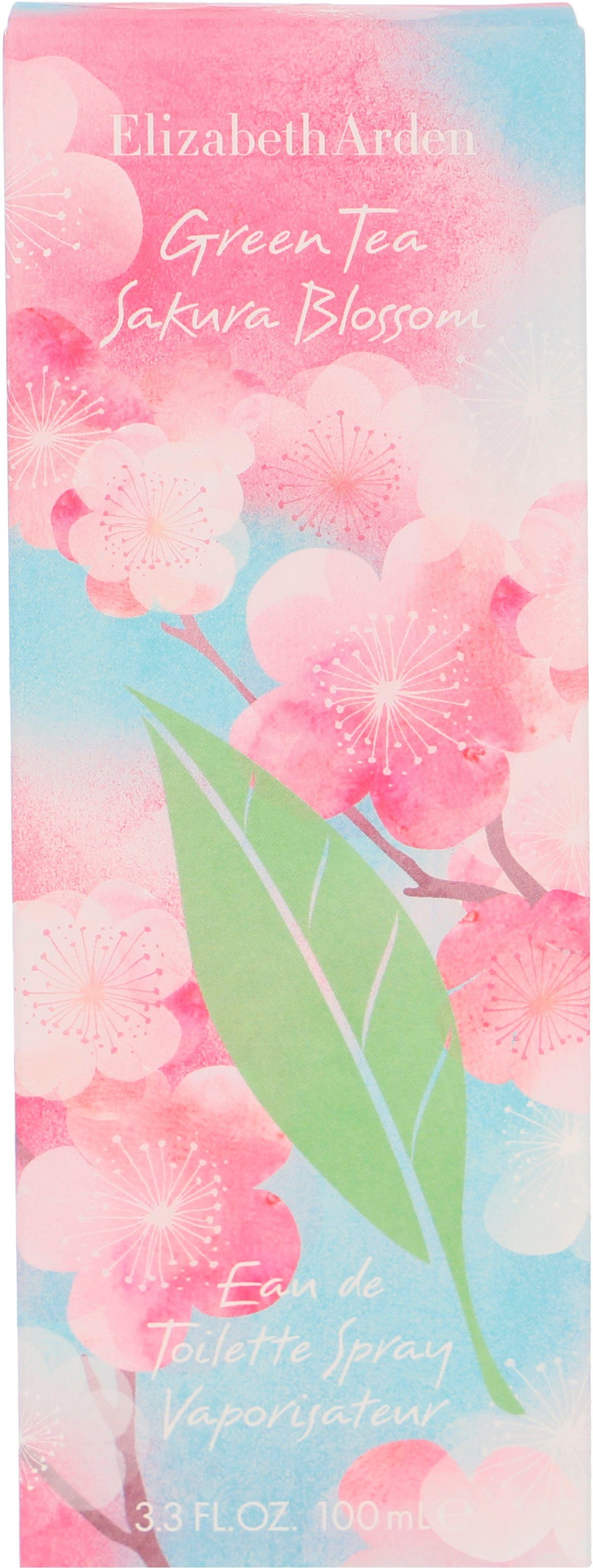 Elizabeth Arden Eau de Toilette Green Tea Sakura Blossem, Blumiger Duft mit Mandarine, Jasmin, Kirschblüte, Birke und Moschus.