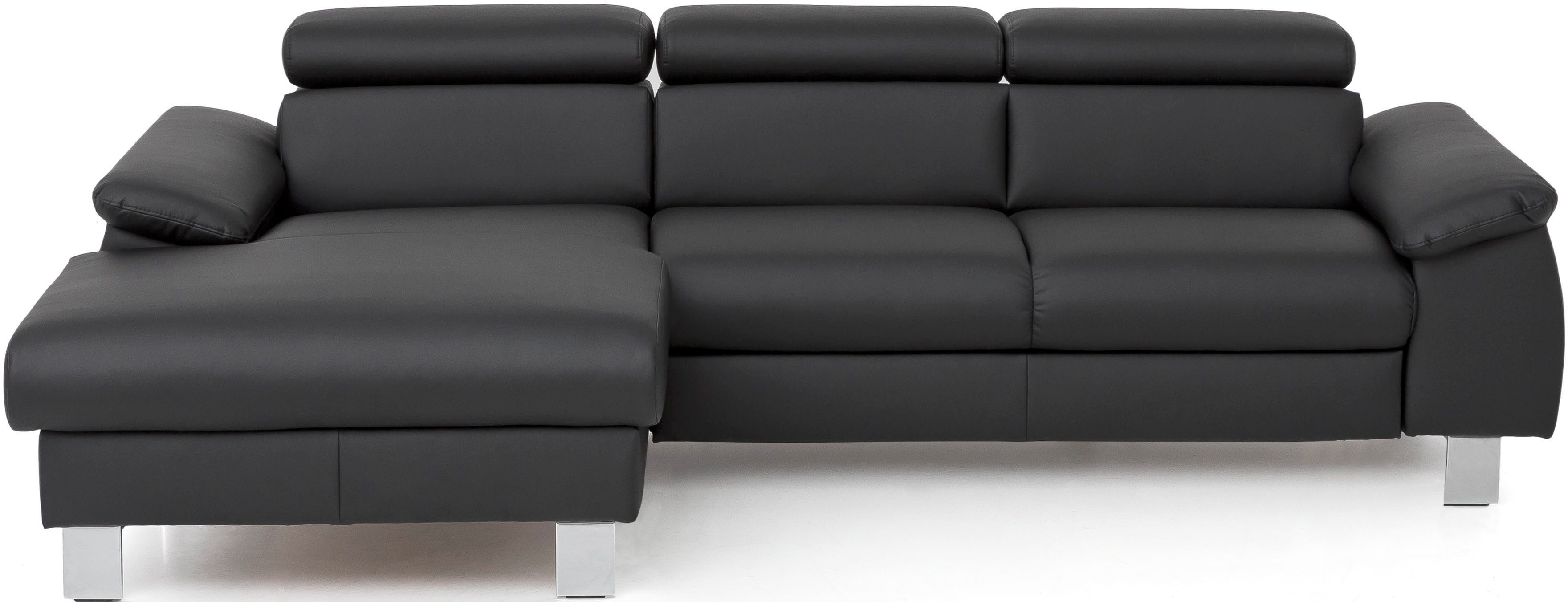 COTTA Ecksofa Komaris L-Form, B: 244 cm, mit Kopfteilverstellung, optional Bettfunktion, Bettkasten & Licht