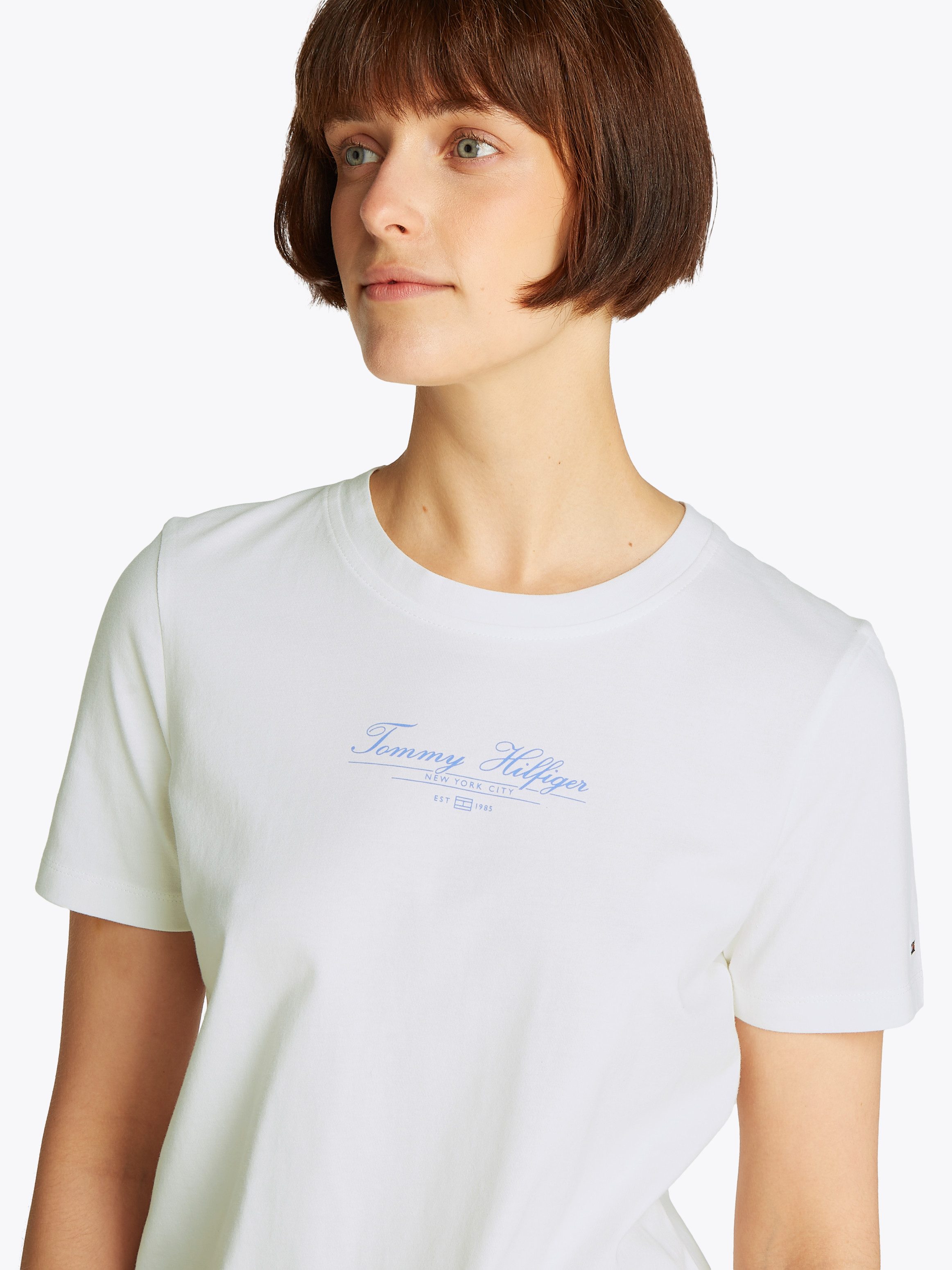 Tommy Hilfiger T-Shirt REG SCRIPT C-NK TEE SS mit Logo-Schriftzug günstig online kaufen