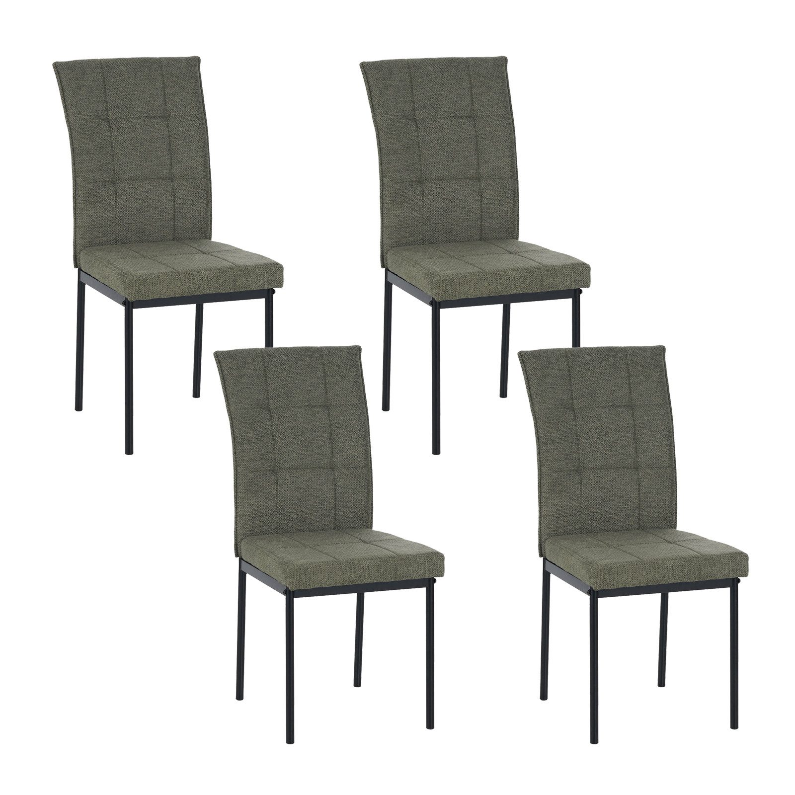 HTI-Living Esszimmerstuhl Stuhl Matthew Grün 4er-Set günstig online kaufen