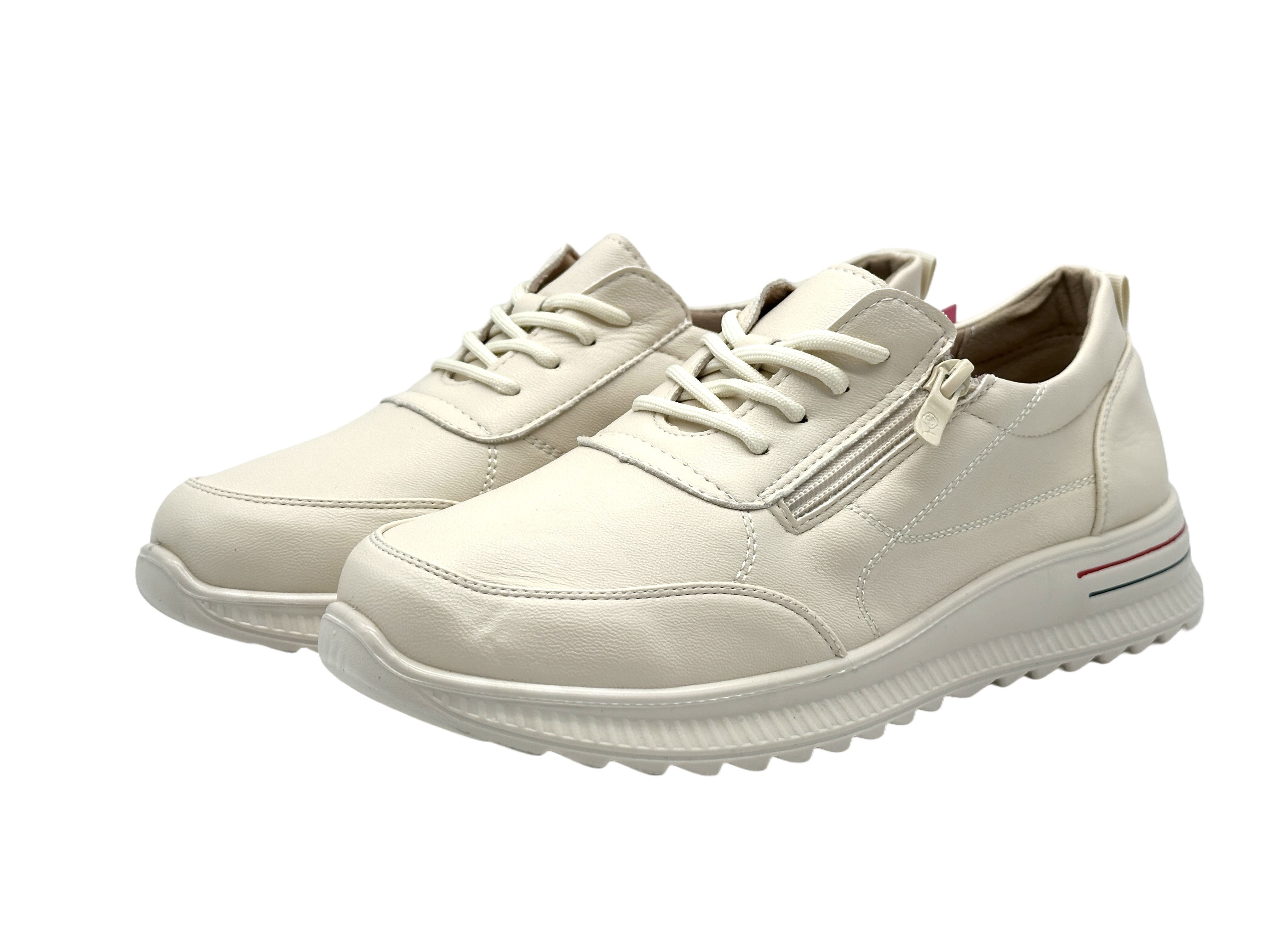 Nowaland Bequeme Damen Halbschuhe mit Reißverschluss und Schnürung Sneaker Leicht, bequem und rutschhemmend für den Alltag – Bild 3 von 5