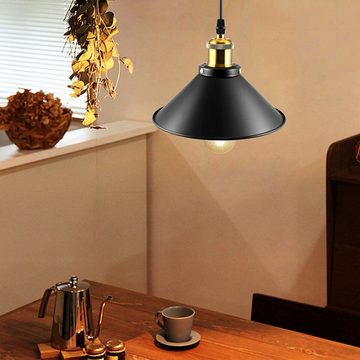 oyajia Pendelleuchte Retro Deckenleuchte Deckenlampe Vintage-Leuchte Pendelleuchte E27, LED wechselbar, Hängelampe Industriedesign E27 Lampenschirm, 1/2 Stück