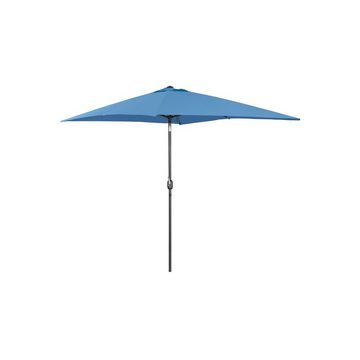Uniprodo Sonnenschirm Gartenschirm blau rechteckig 200 x 300cm neigbar