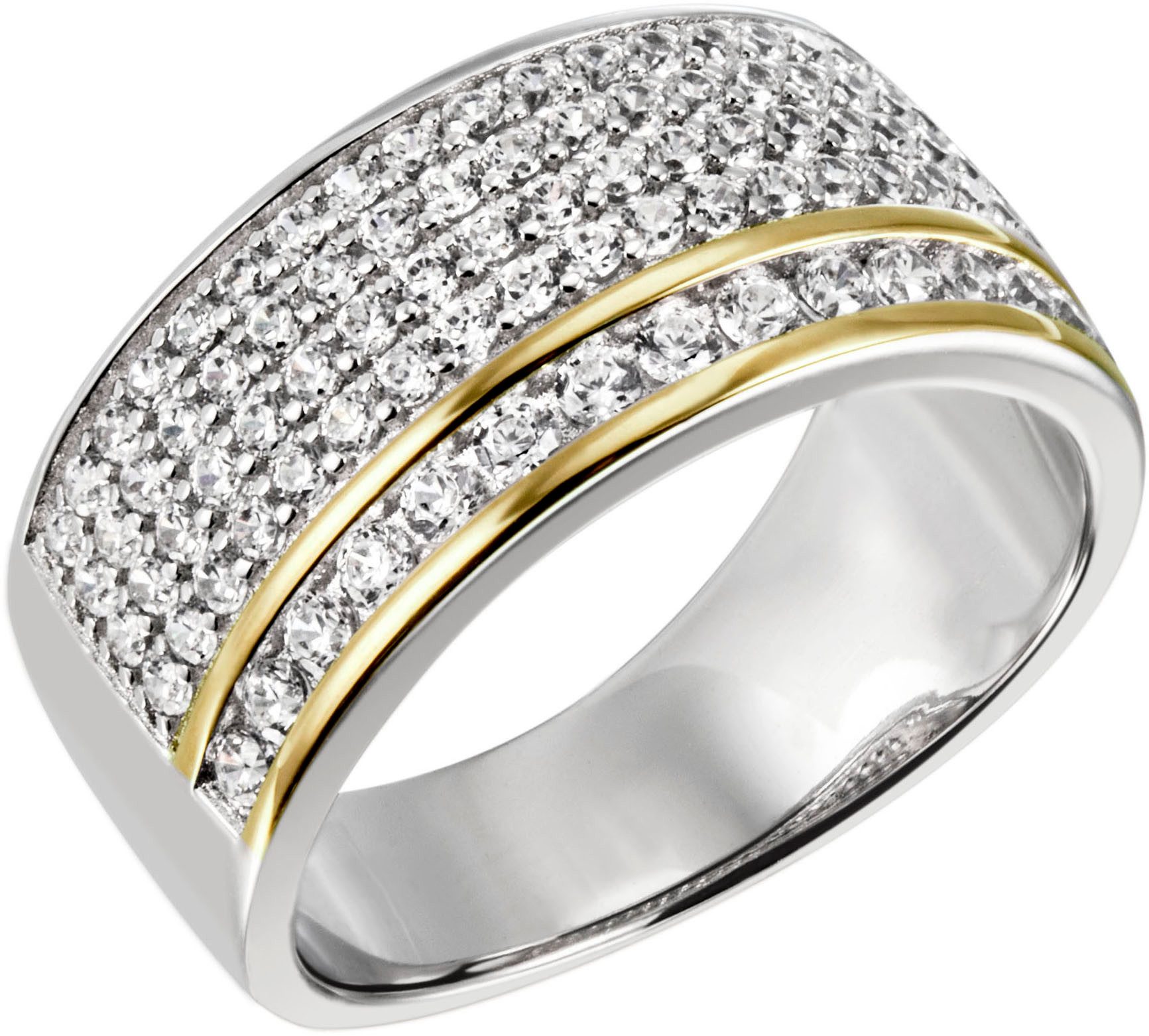 Fingerring Schmuck Geschenk Silber 925 Silberring Ring Bicolor