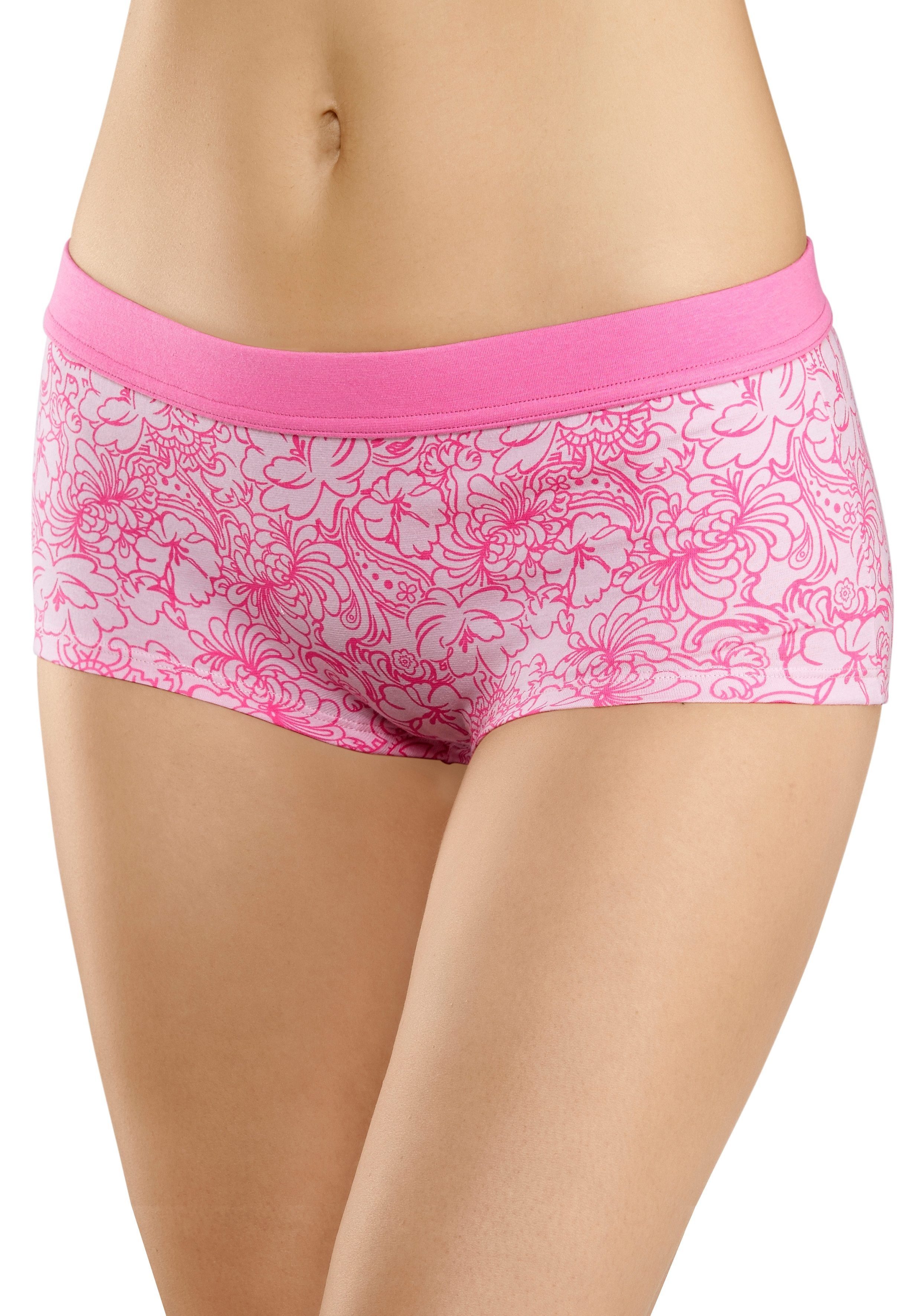 6-St) petite (Packung, aus Baumwolle rosa, elastischer fleur türkis, mint Panty
