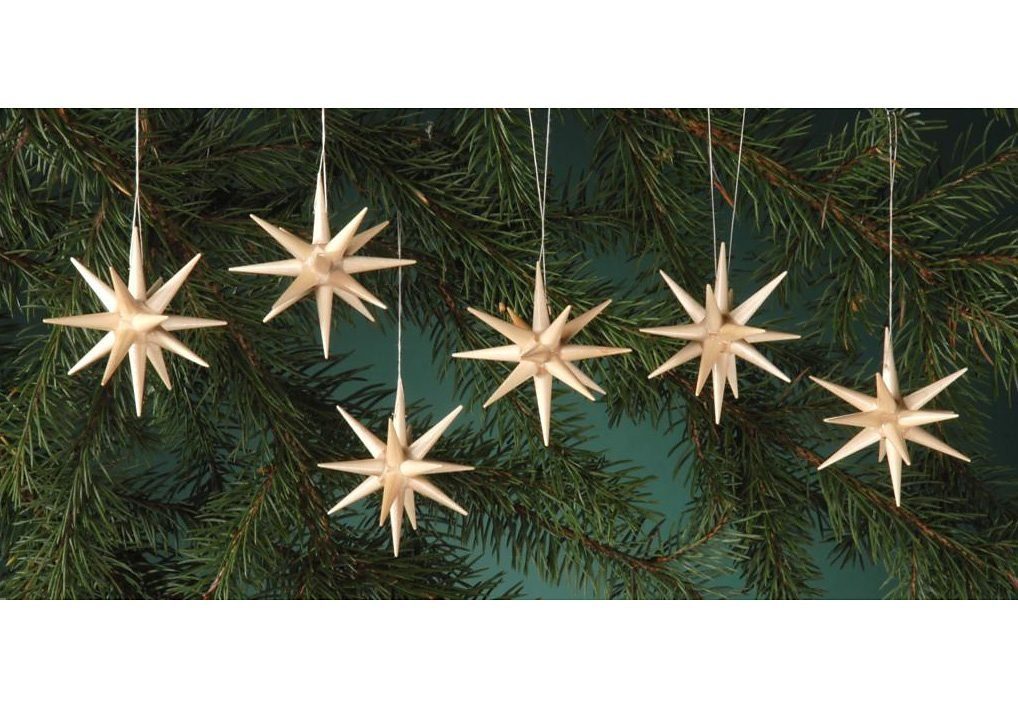 Albin Preissler Christbaumschmuck aus Holz, Handwerkskunst aus dem Erzgebirge (6-tlg), Weihnachtsdeko