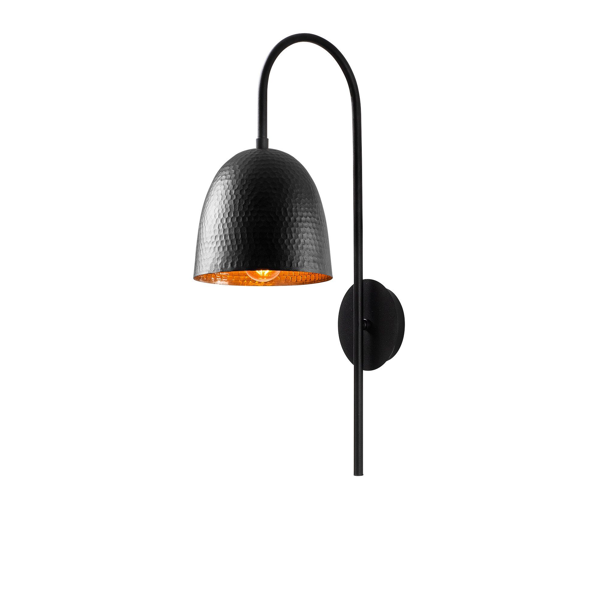 Wandleuchte Opviq 24 Metallkörper Schwarz, 16 cm, OPV, Tattoo x