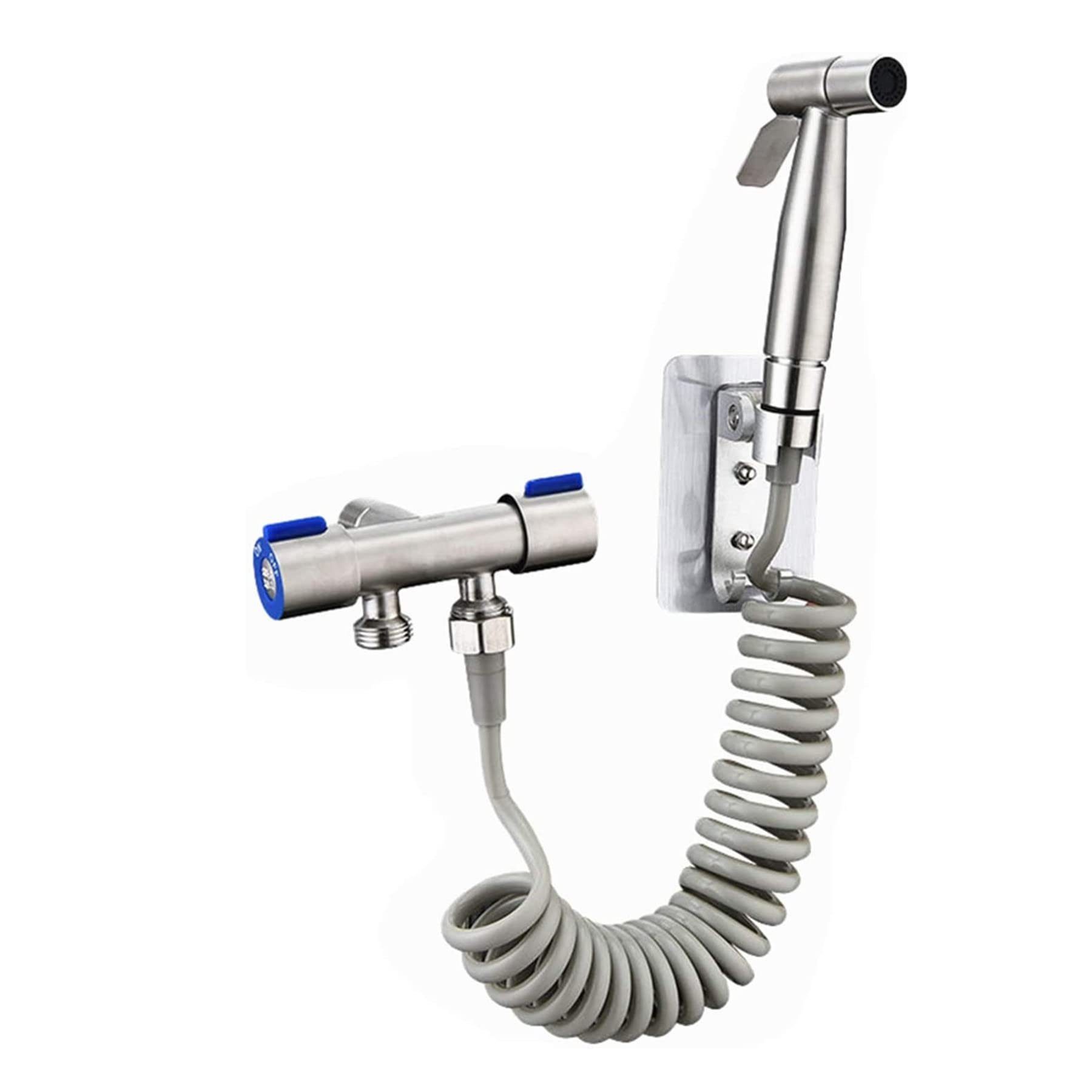 feinlux Bidet Bidet Bidet Hand Sprühgerät mit Schlauch, wandhangend, set, WC Sprüher Edelstahl( 1 Stück)