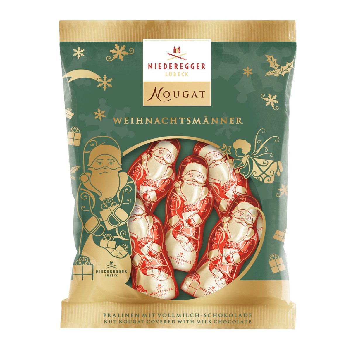 Niederegger Schokolade, Niederegger Mini Weihnachtsmänner in Vollmilch Schokolade 80g