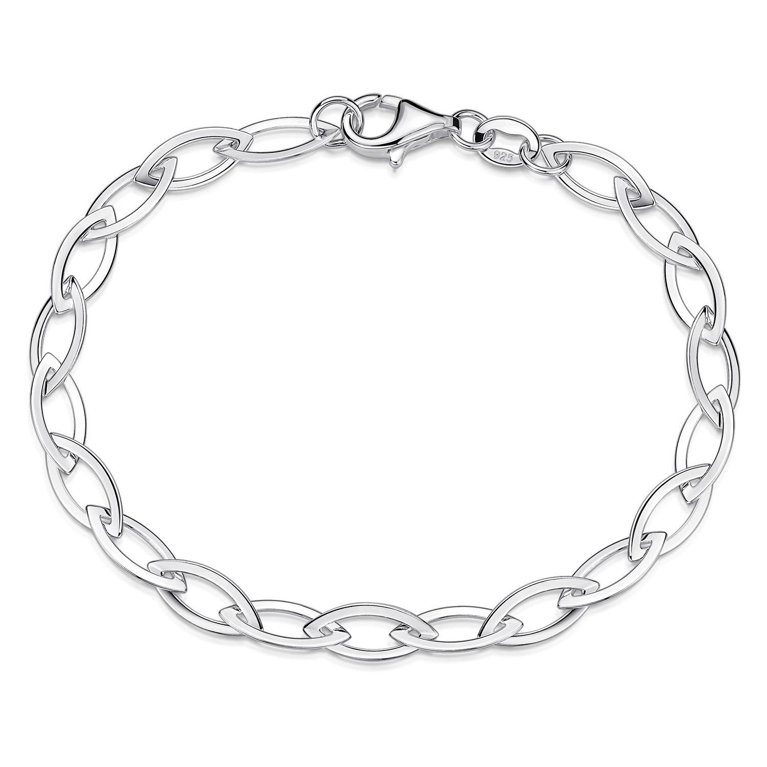 Materia Armkette Damen Silber Spitzankerkette SA-130, günstig online kaufen
