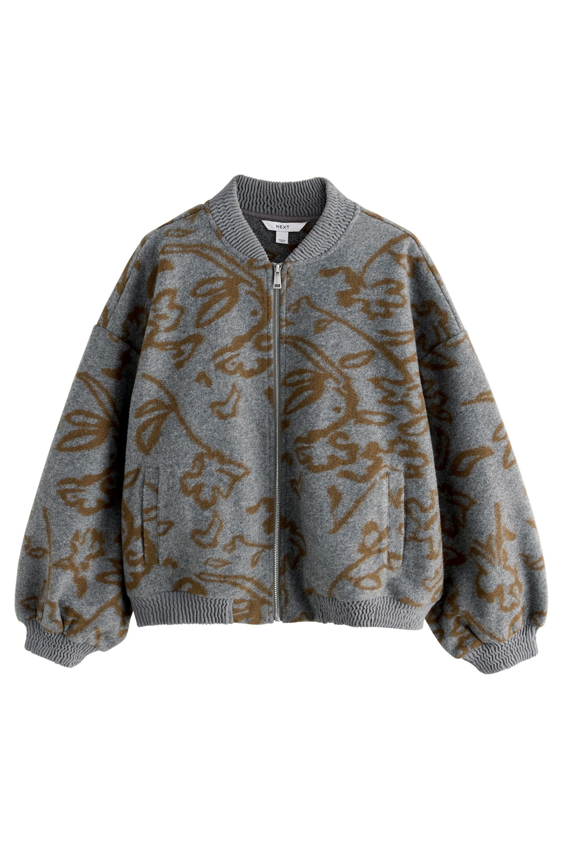 Next Strickpullover Bomberjacke mit geripptem Ballonsaum günstig online kaufen