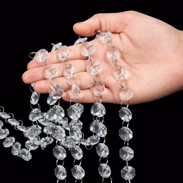 Belle Vous Dekoobjekt Glasperlen Kristall Girlande - 6 Stück, Kristall Girlande mit Glas Perlen - 6 Stück