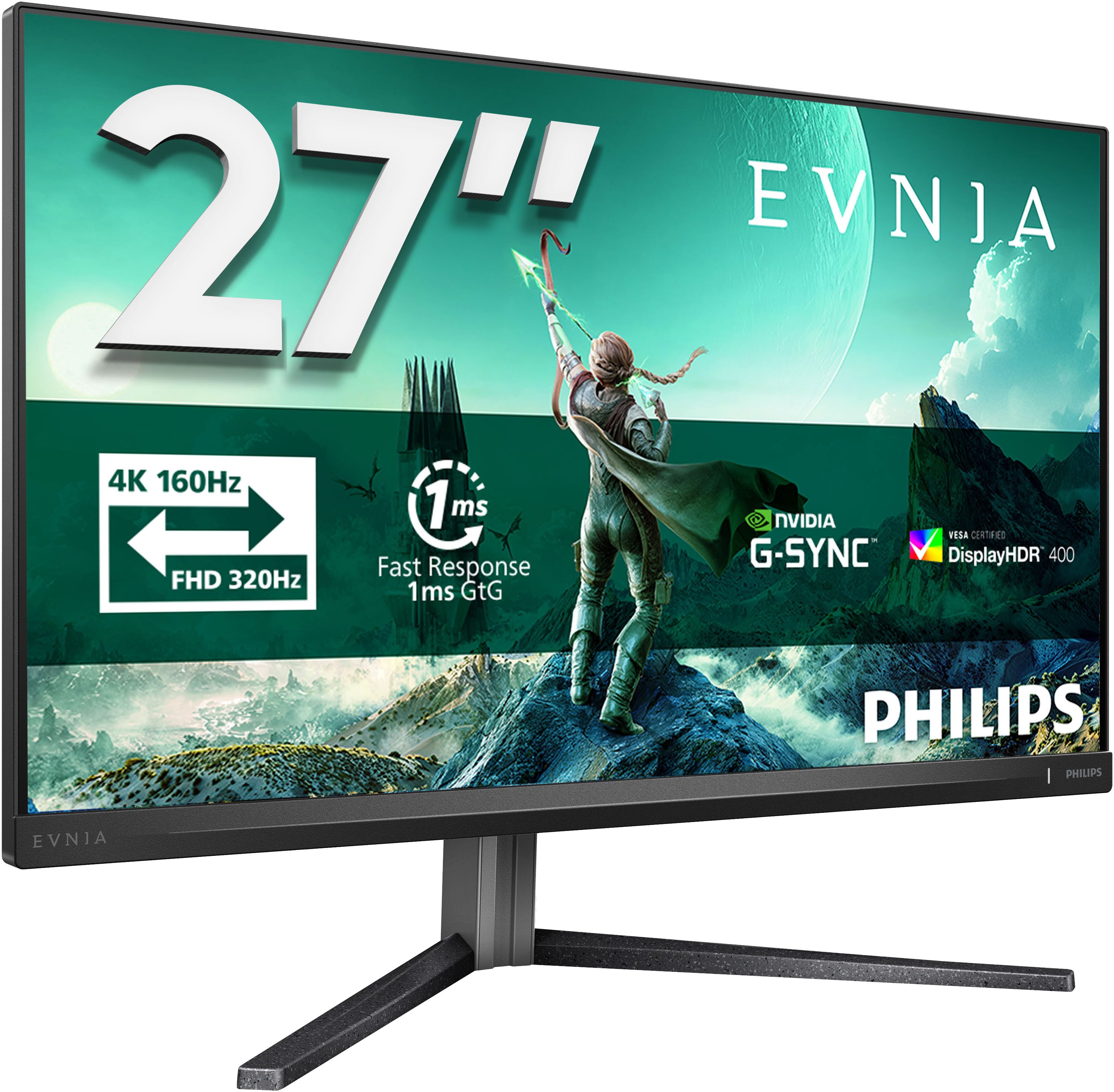Philips 27M2N3800A LED-Monitor (69 cm/27 ", 3840 x 2160 px, 4K Ultra HD, 1 ms Reaktionszeit, 320 Hz, IPS)