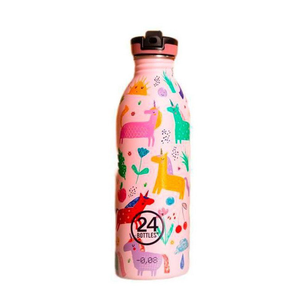 24 Bottles Trinkflasche Trinkflasche 0,5 l Magic Friends rosa mit Sportdeckel, Trinkflasche, Ø6,5cm, BPA frei