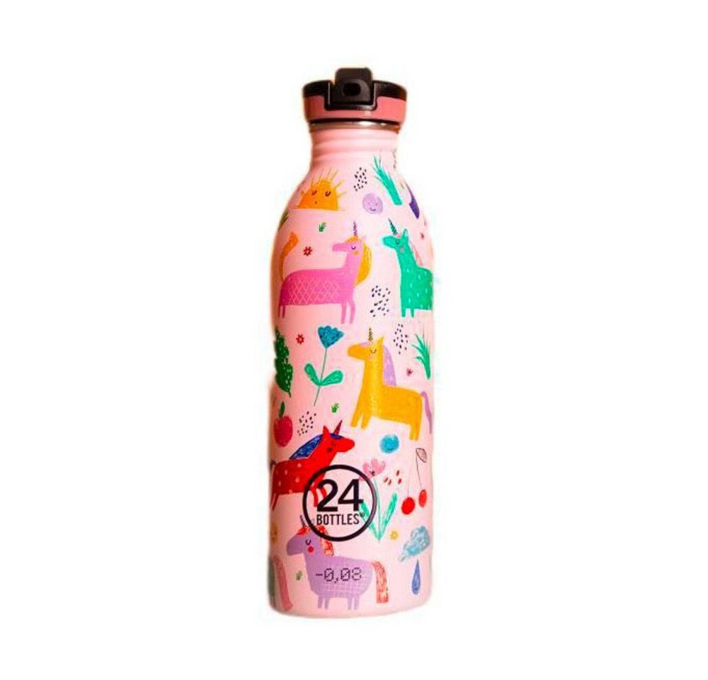24 Bottles Trinkflasche Trinkflasche 0,5 l Magic Friends rosa mit Sportdeckel, Trinkflasche, Ø6,5cm, BPA frei