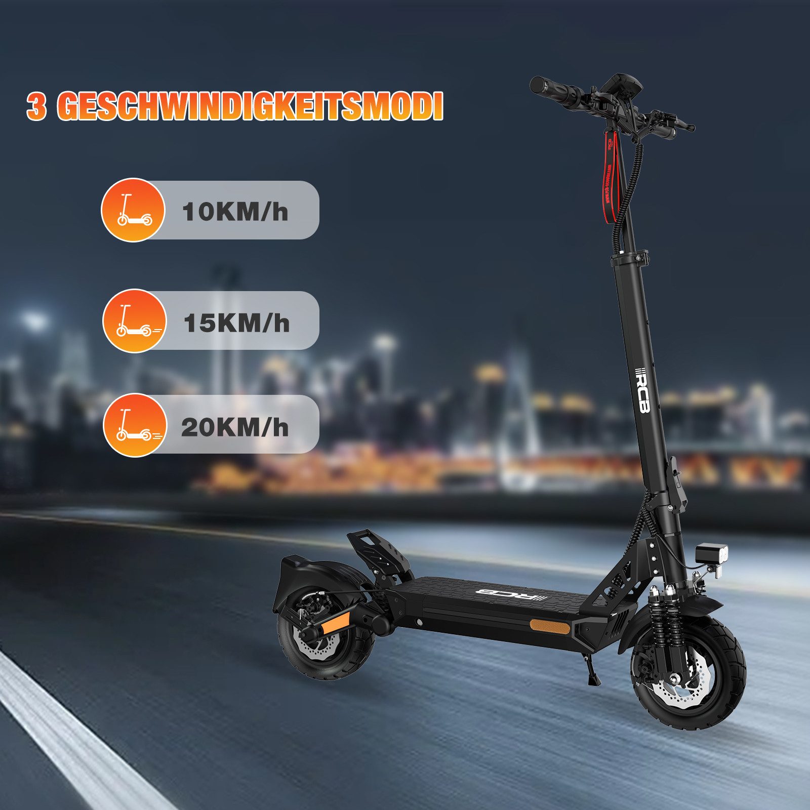 RCB E-Scooter D5/D5 PRO ABE (Ultra), NFC/Blinker/APP, 90-120KM Reichweite, 500,00 W, 20,00 km/h, (1 tlg), bis zu 120 km Reichweite, 10 Zoll pannensicherer Reifen, klappbar