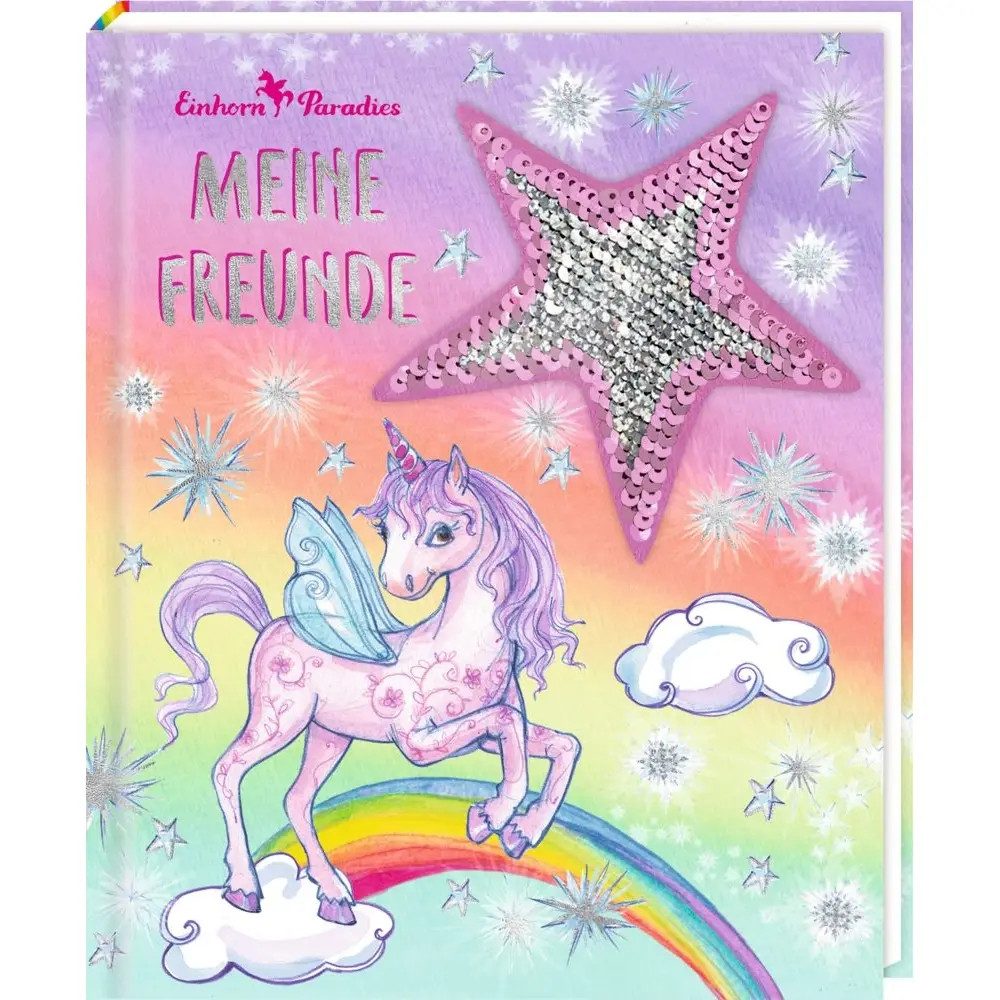COPPENRATH DIE SPIEGELBURG Poesiealbum Freundeb.: Einhorn-Paradies (Wendepaillett) - Meine Freunde