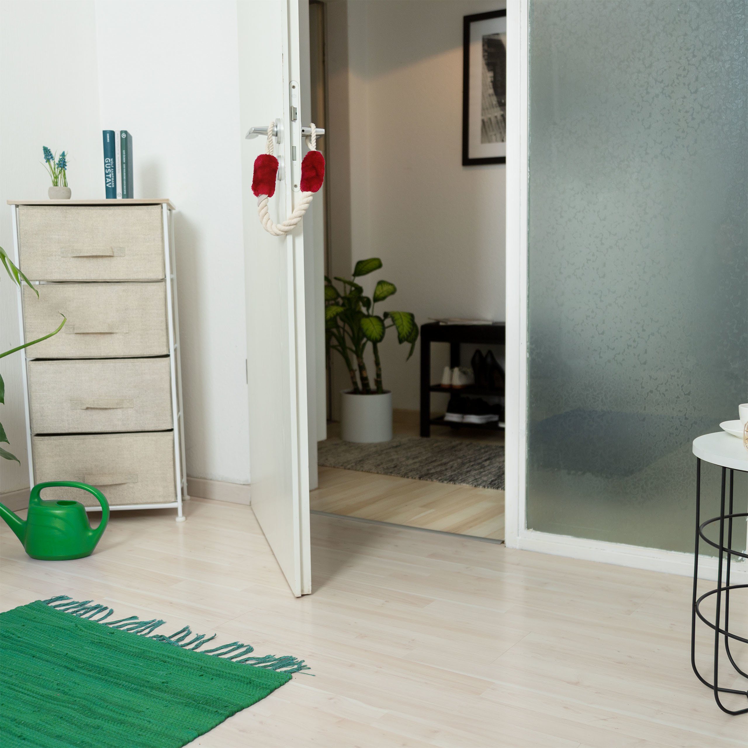 relaxdays Türdämpfer Türkordel Klemmschutz 2er Set rot