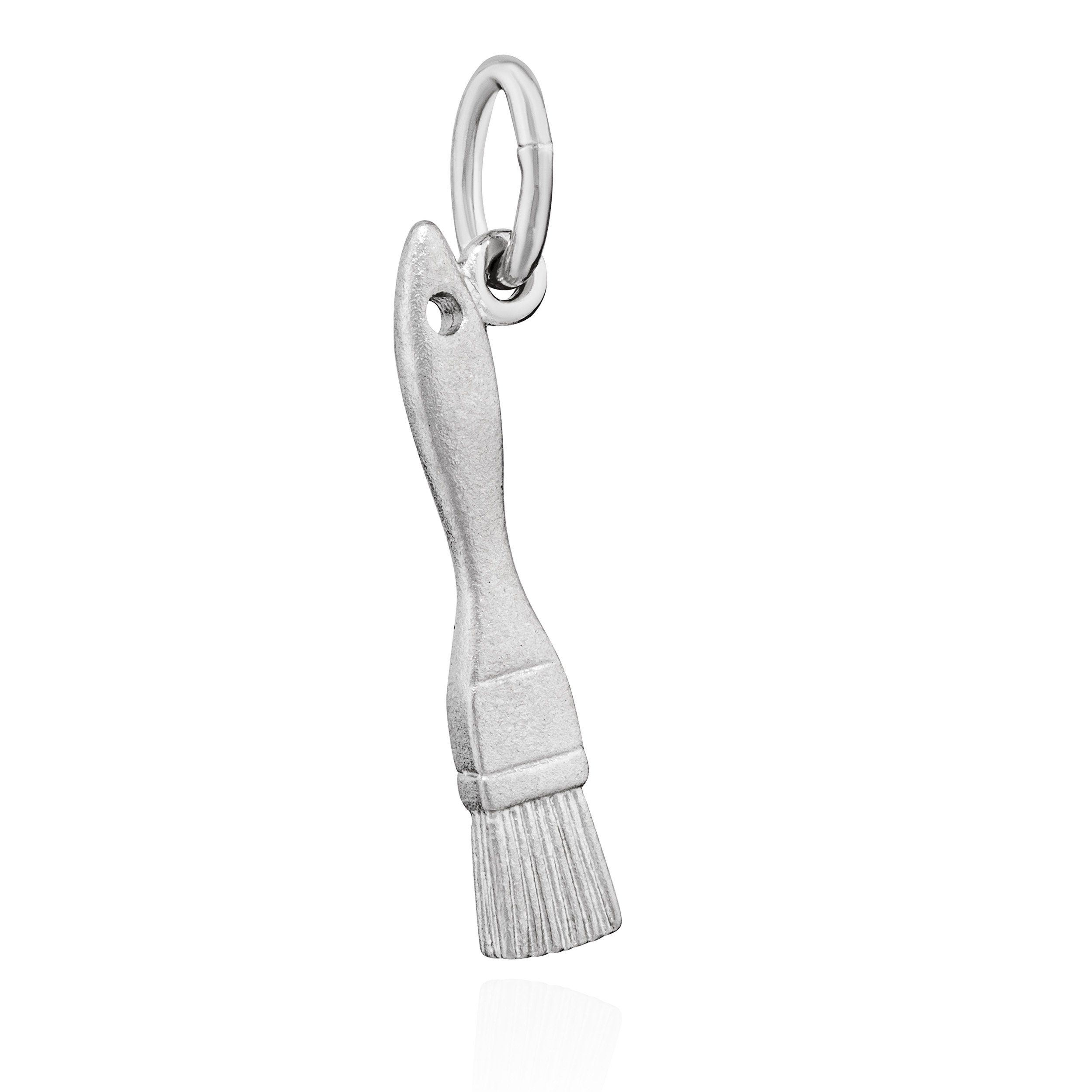 Kettenanhänger 20,7x4,0mm Kettenanhänger Pinsel gesandelt 925 Silber Motiv Anhänger r