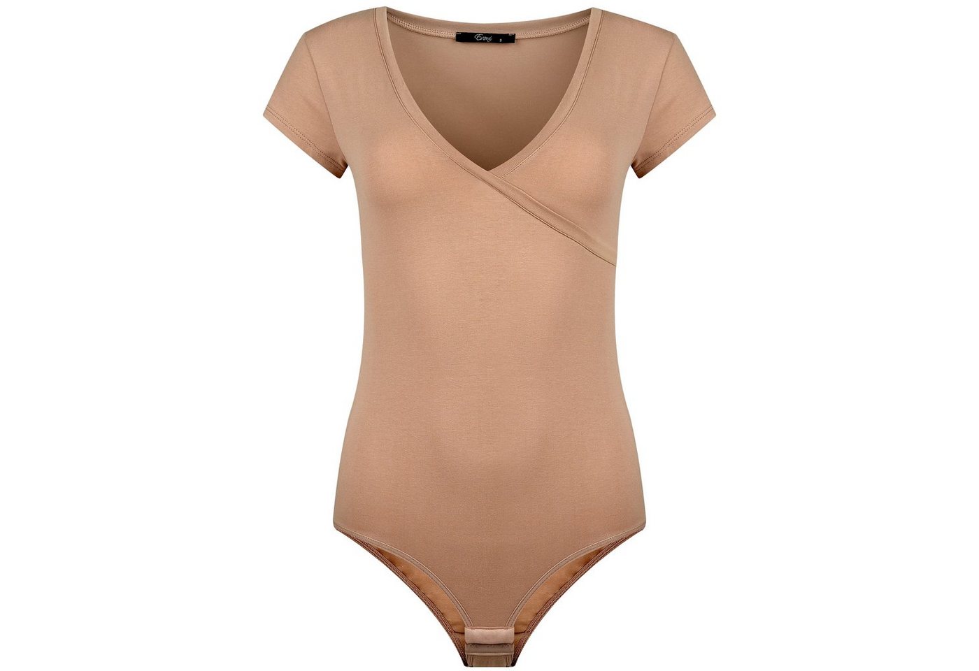 Evoni Body Damen Kurzarmbody V-Dekolleté