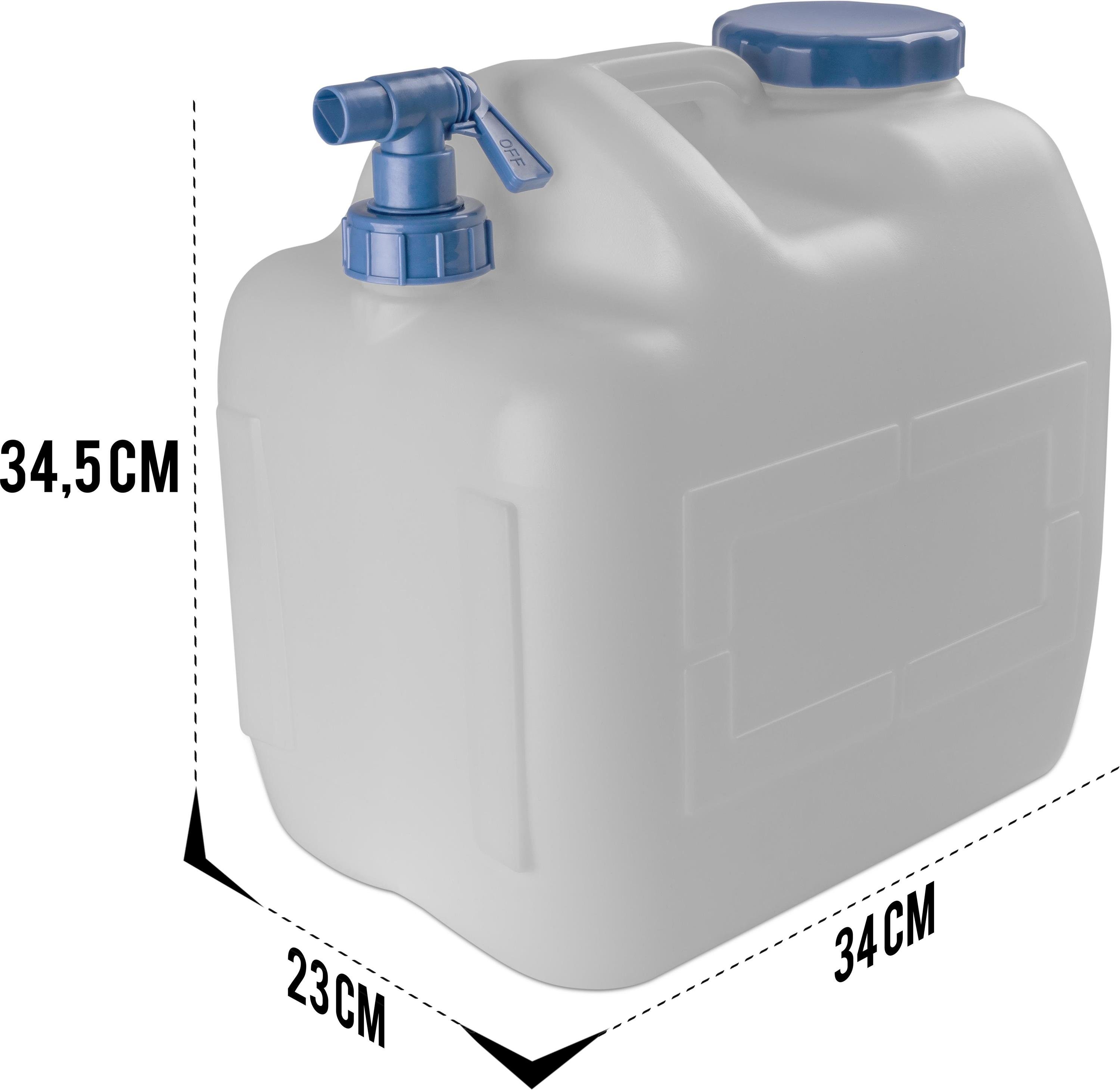 Wasserkanister normani Kanister Camping-Kanister Wassertank mit HD-PE 23 Dispenser Hahn - Liter Trinkwasserbehälter (1 St), Lebensmittelecht