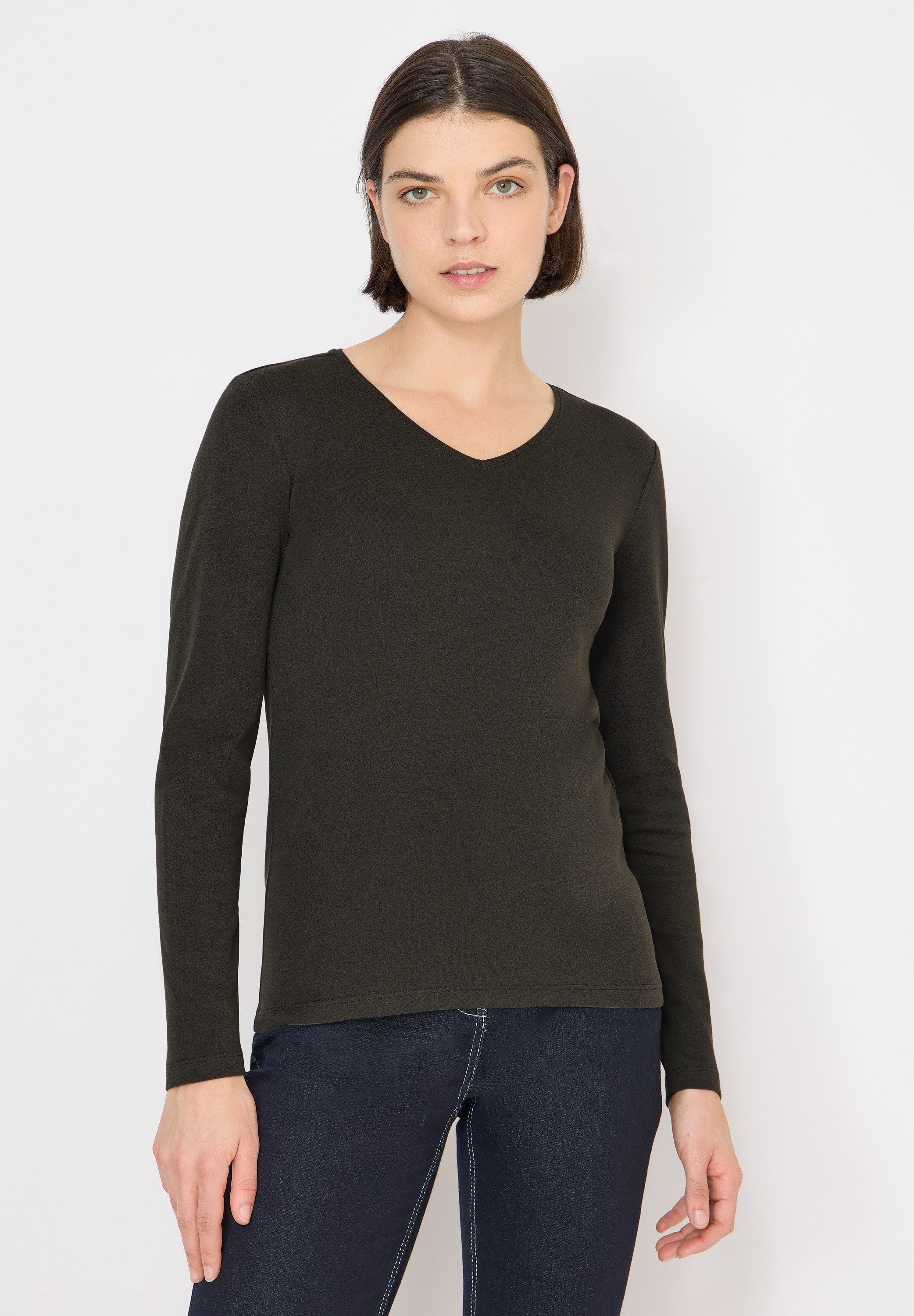 CECIL Langarmshirt aus reiner Baumwolle