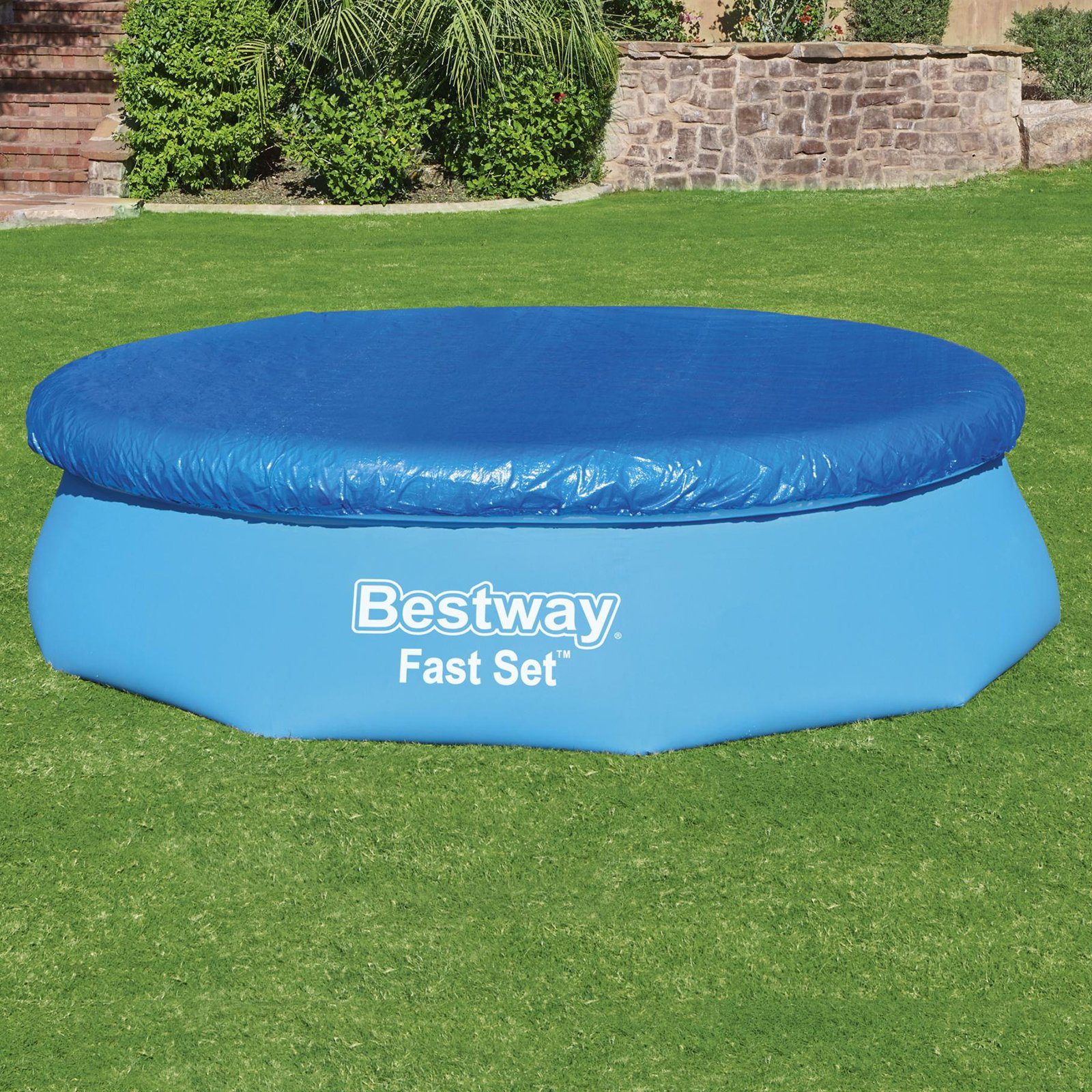 BESTWAY Pool-Abdeckplane BESTWAY Schutz Abdeckung für Swimmingpool mit Durchmesser Ø 244cm, Artikelnummer des Herstellers Bestway: 58032