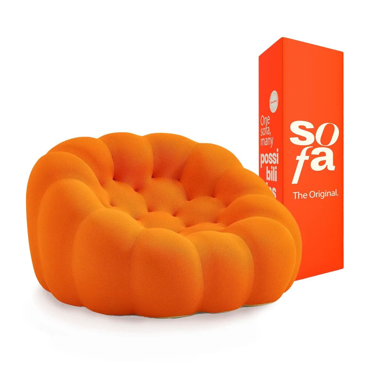 Ertex Big-Sofa The Growing Sofa Cosmo 3 Sitzer Bouclé Sofa kompakt geliefert
