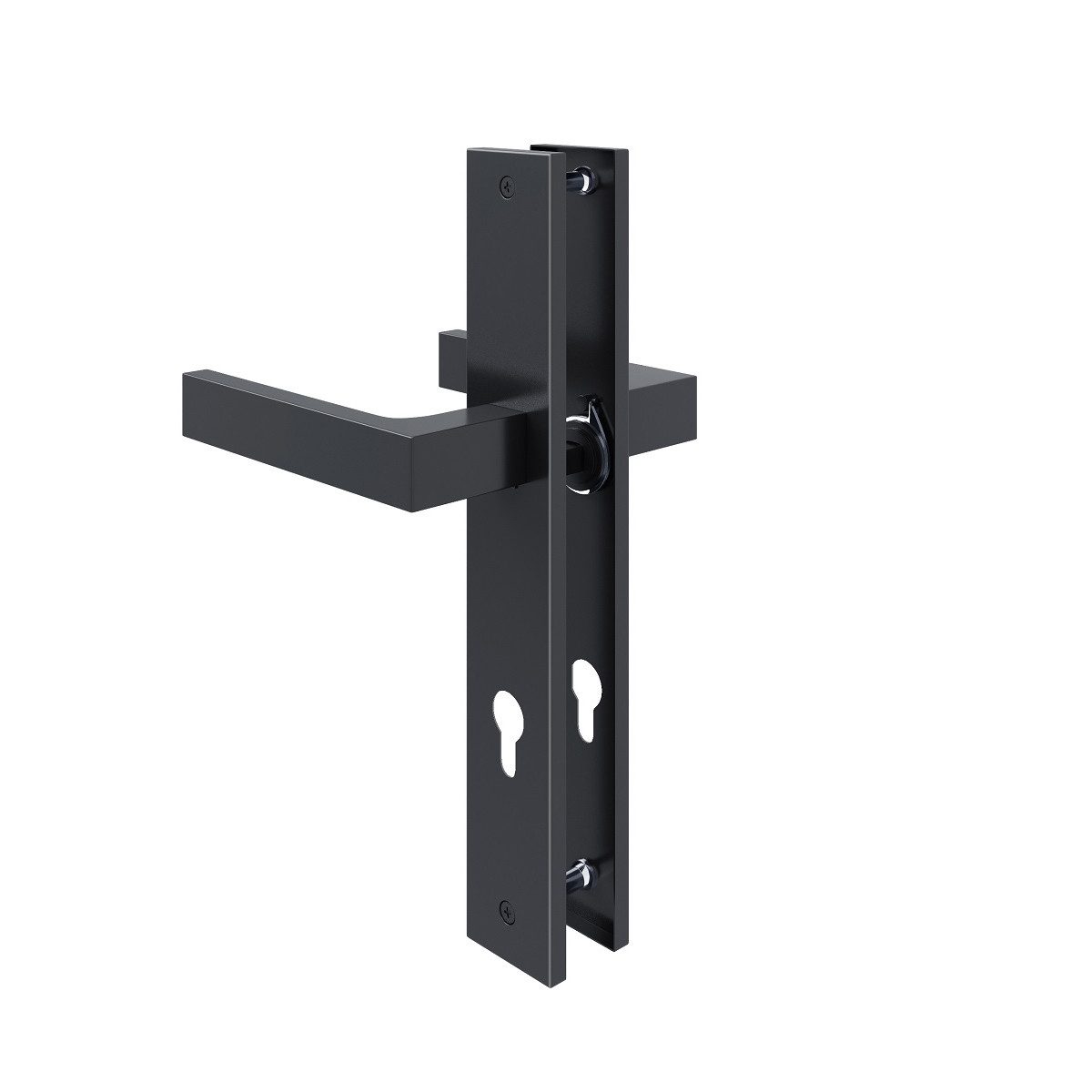 MS Beschläge Türbeschlag Langschildgarnitur Schwarz matt Türdrücker modern