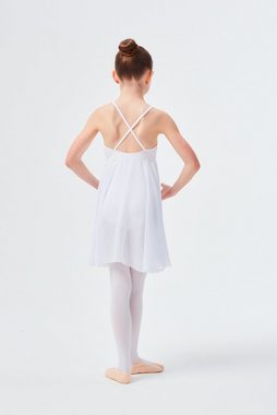 tanzmuster Chiffonkleid Ballettkleid Alma mit langem Chiffonrock Mädchen Ballettbody mit Spaghettiträgern