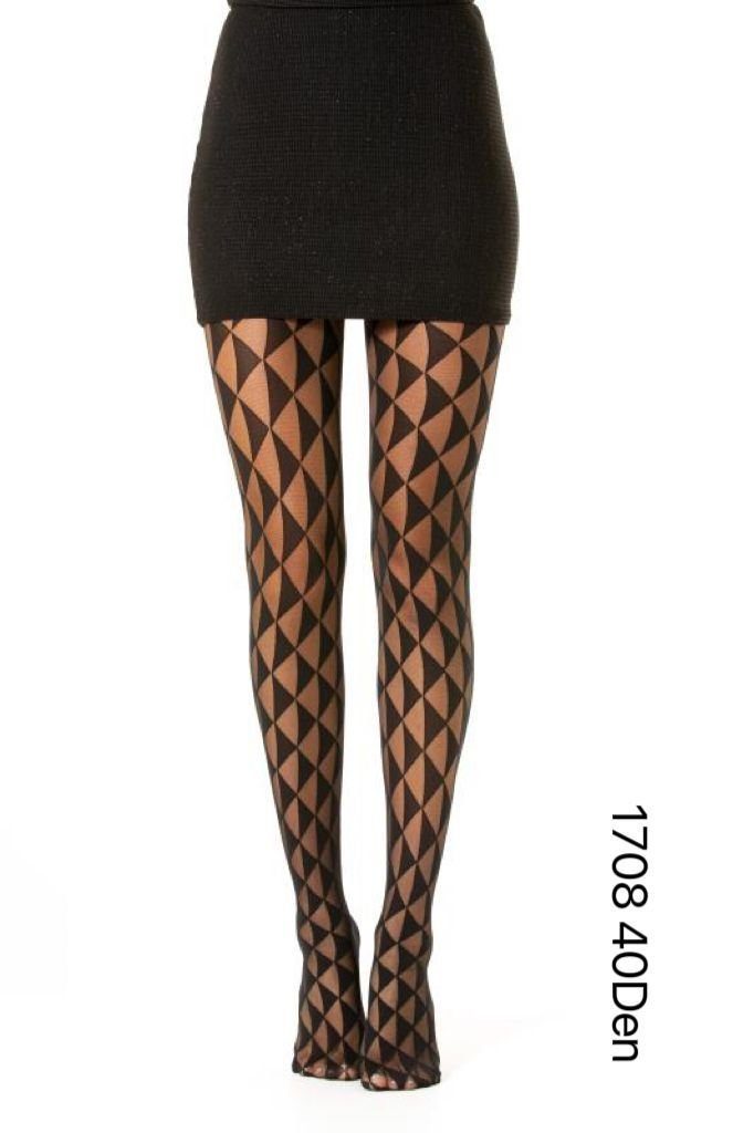 COFI 1453 Strumpfhose Damen Strumpfhose 40 Den durchsichtig Baumwollzwickel Schwarz