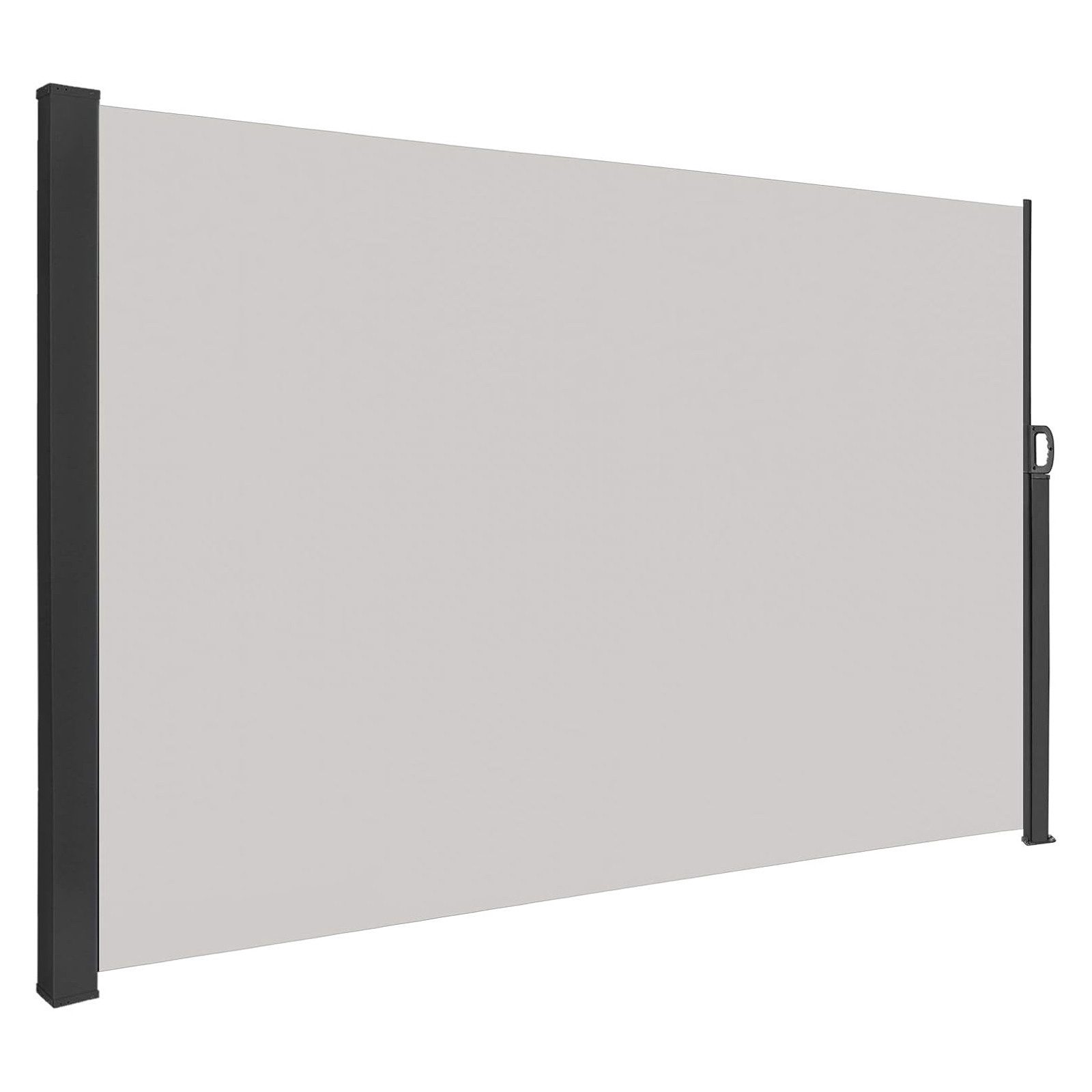 FIVMEN Seitenmarkise Alu Ausziehbar Blickdicht Sonnenschutz mit Wandhalterung Sichtschutz Markise für Balkon, Terrasse, Garten