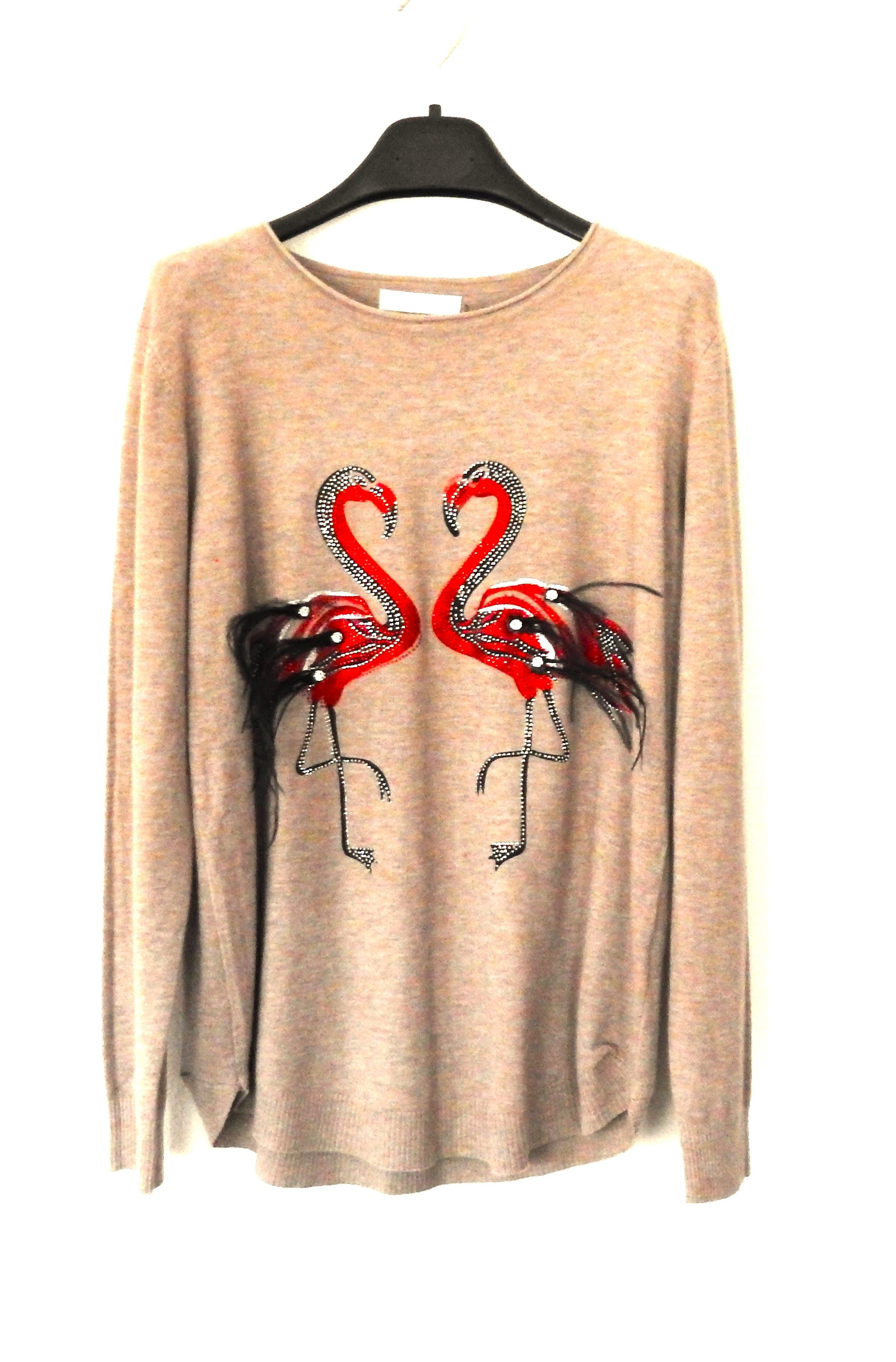 Italy Moda Strickpullover Flamingo